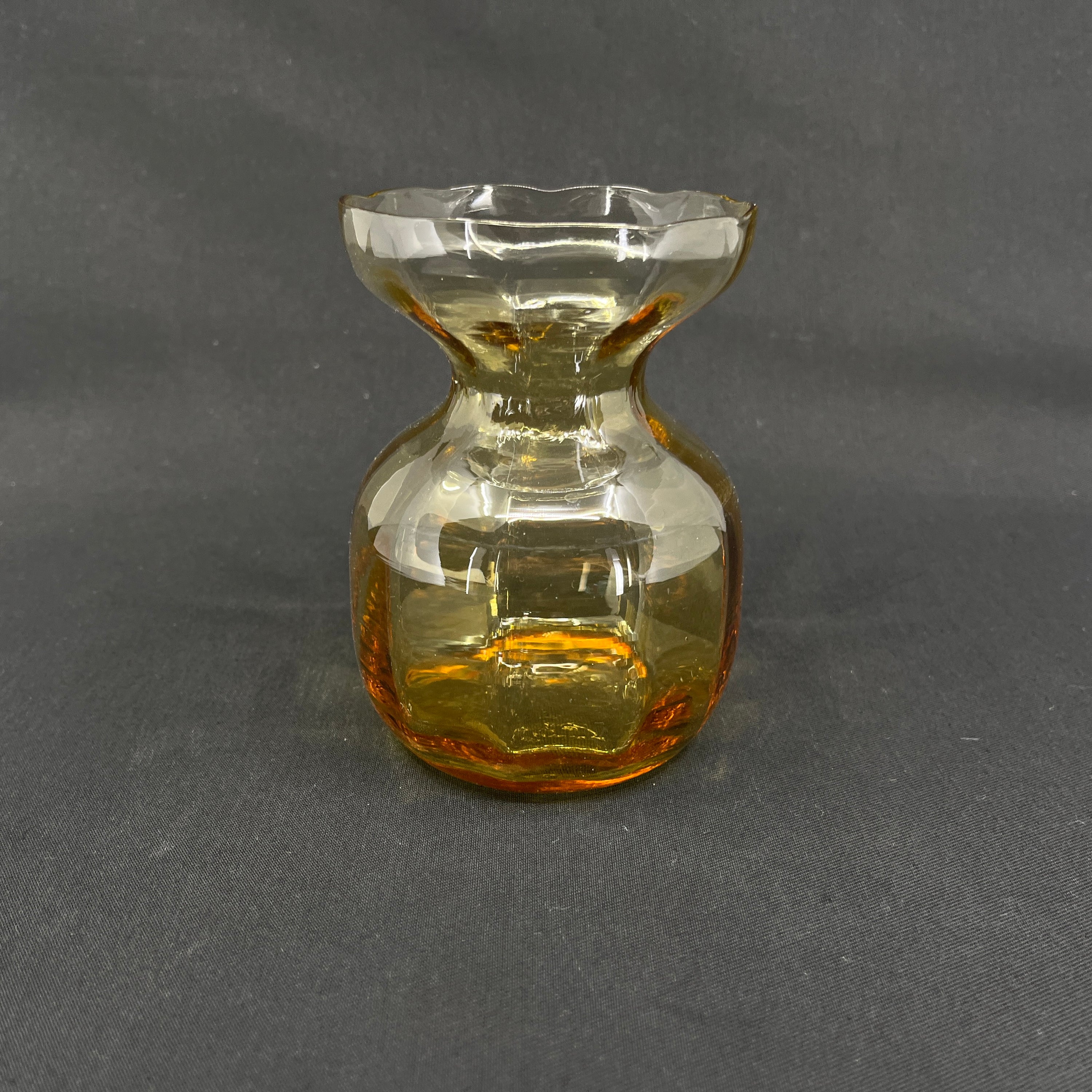 Honey colored hyacinth glass from Holmegaard Glasværk