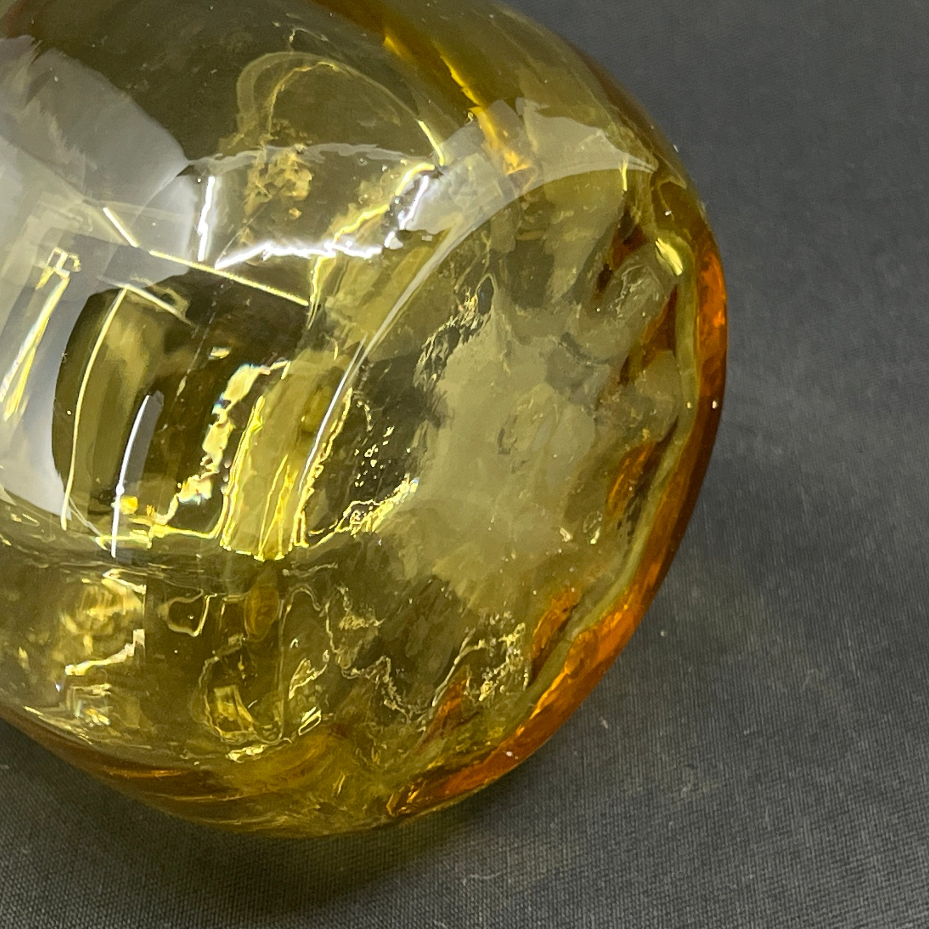 Honey colored hyacinth glass from Holmegaard Glasværk