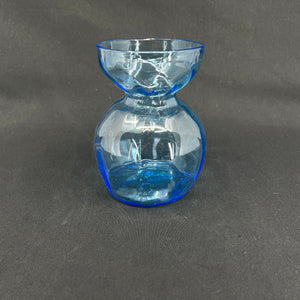 Blåt hyacintglas fra Holmegaard Glasværk fra 1800 tallet
