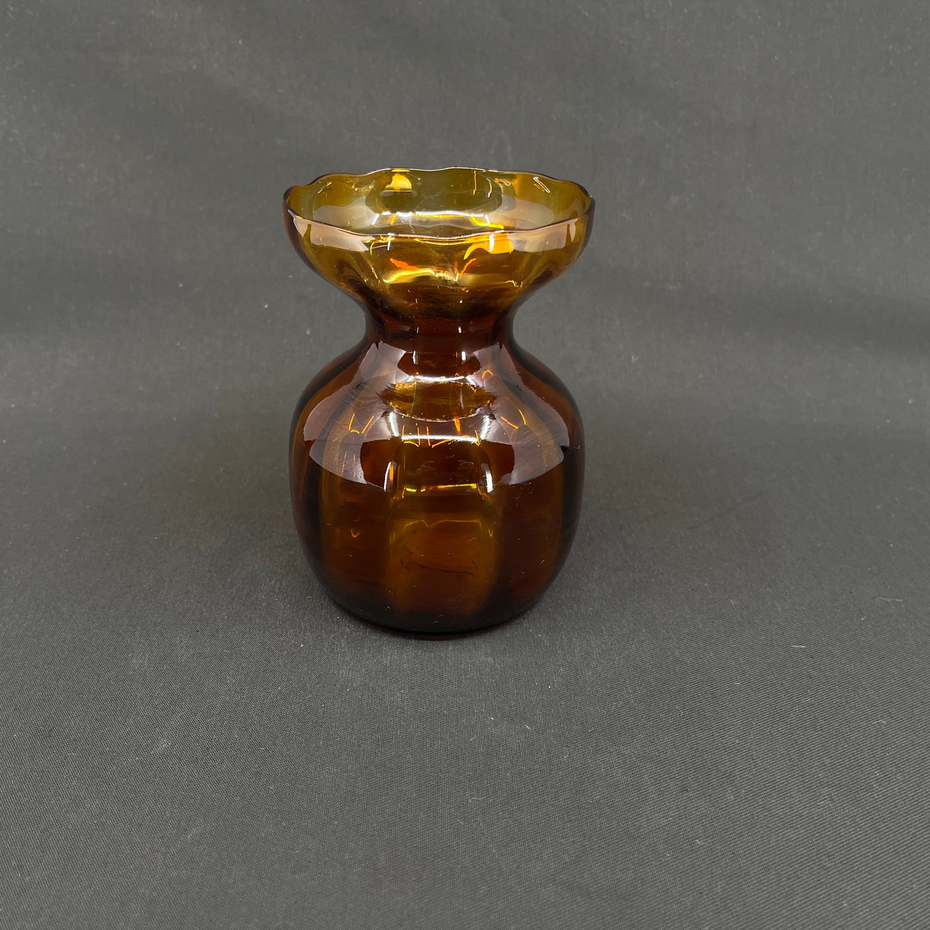 Karamel farvet hyacintglas fra Holmegaard Glasværk