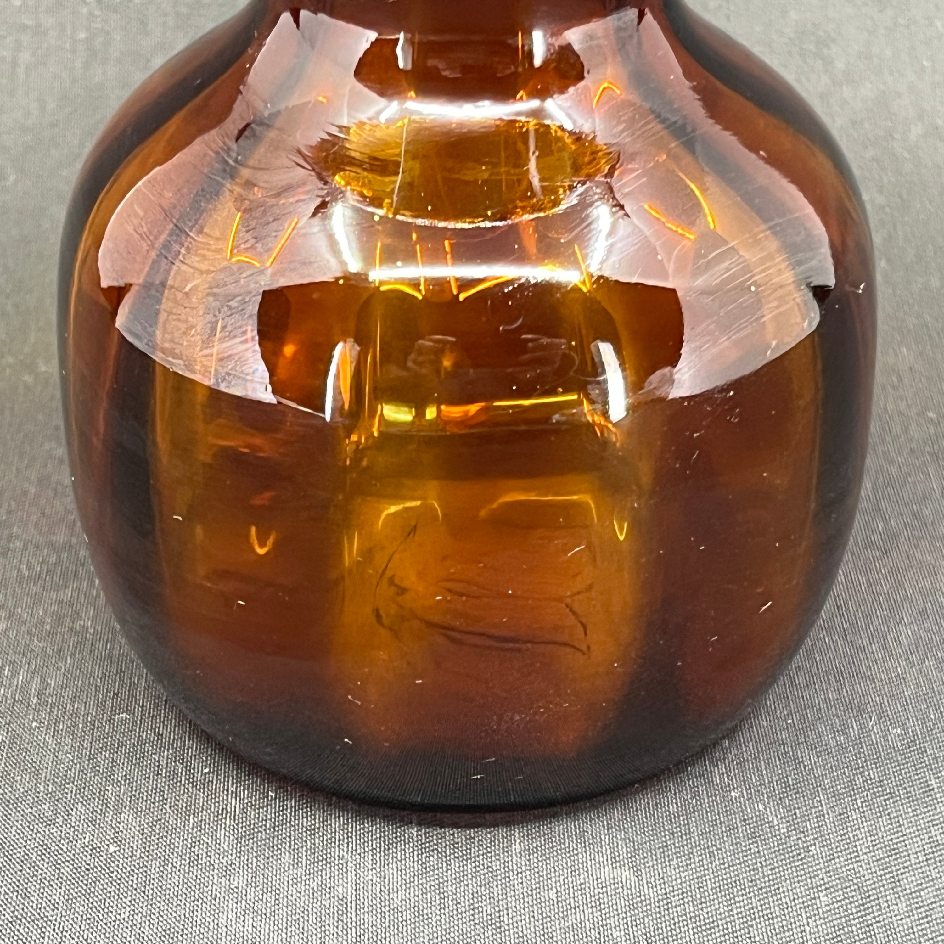 Karamel farvet hyacintglas fra Holmegaard Glasværk