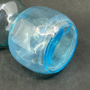 Søblåt hyacintglas fra Holmegaard Glasværk