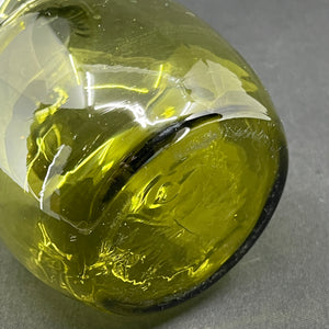 Oliven hyacintglas fra Holmegaard Glasværk