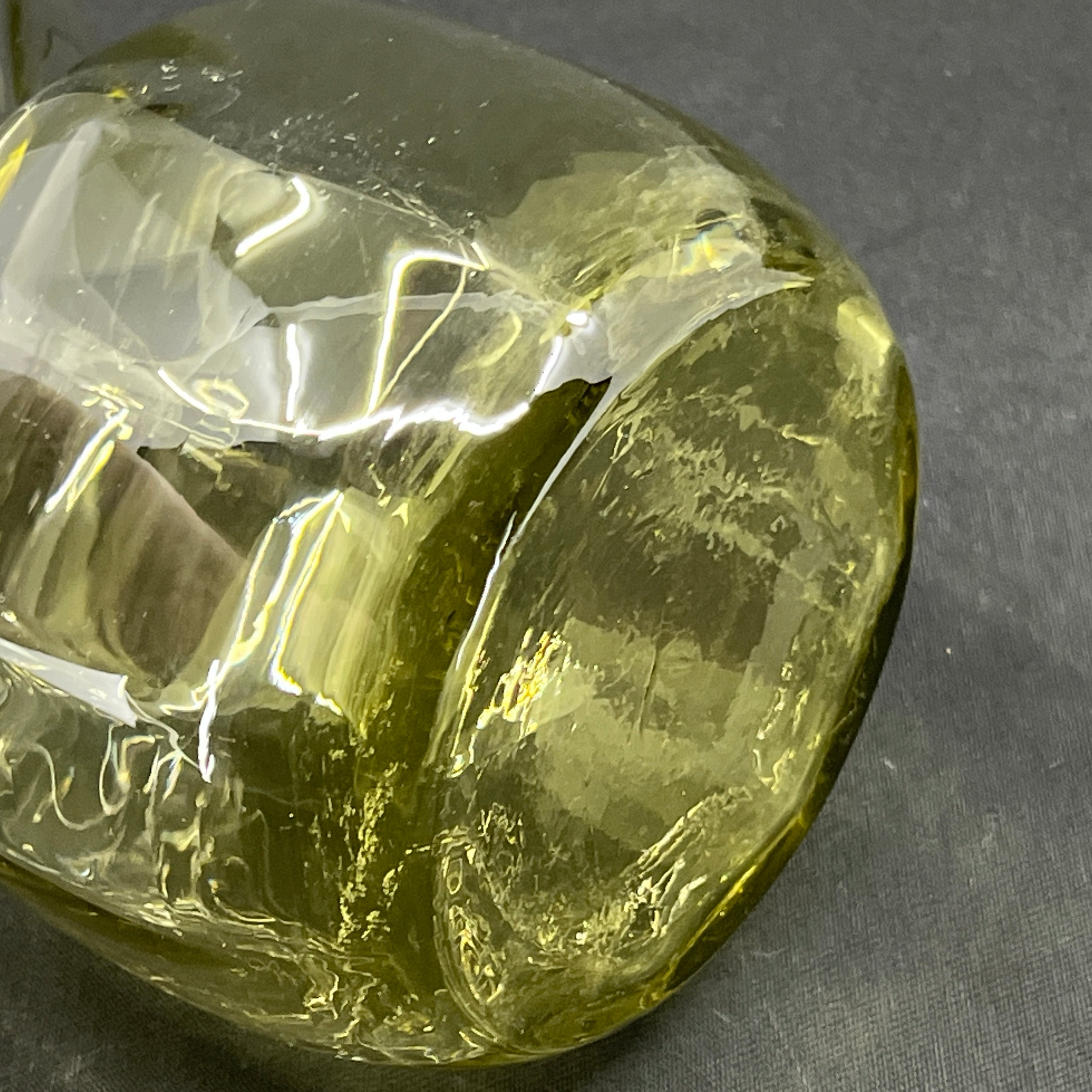 Mosgrønt hyacintglas fra Holmegaard Glasværk