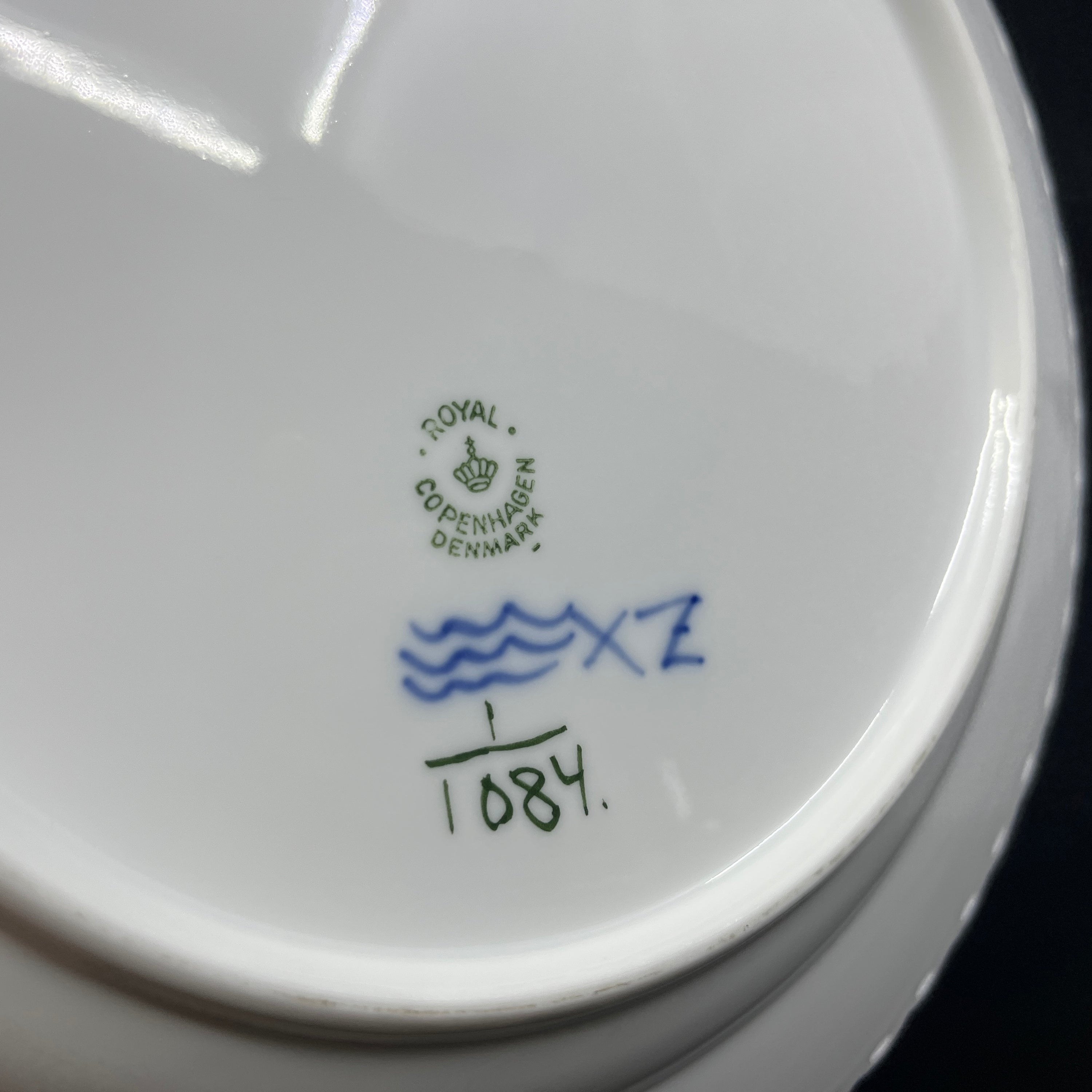 Musselmalet Helblonde middagstallerken, 1/1084