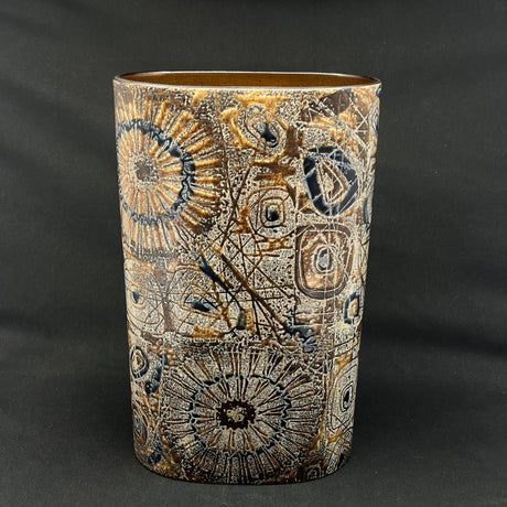Rare LARGE oval Baca vase, 31 cm.