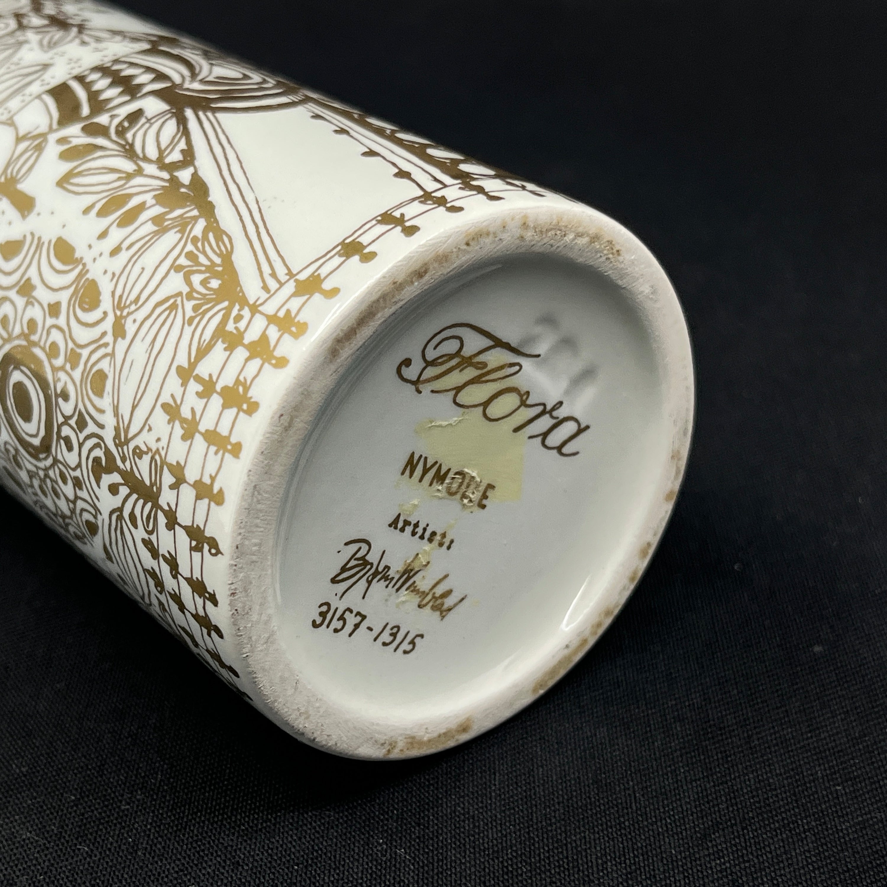 Bjørn Wiinblad vase - Flora i guld