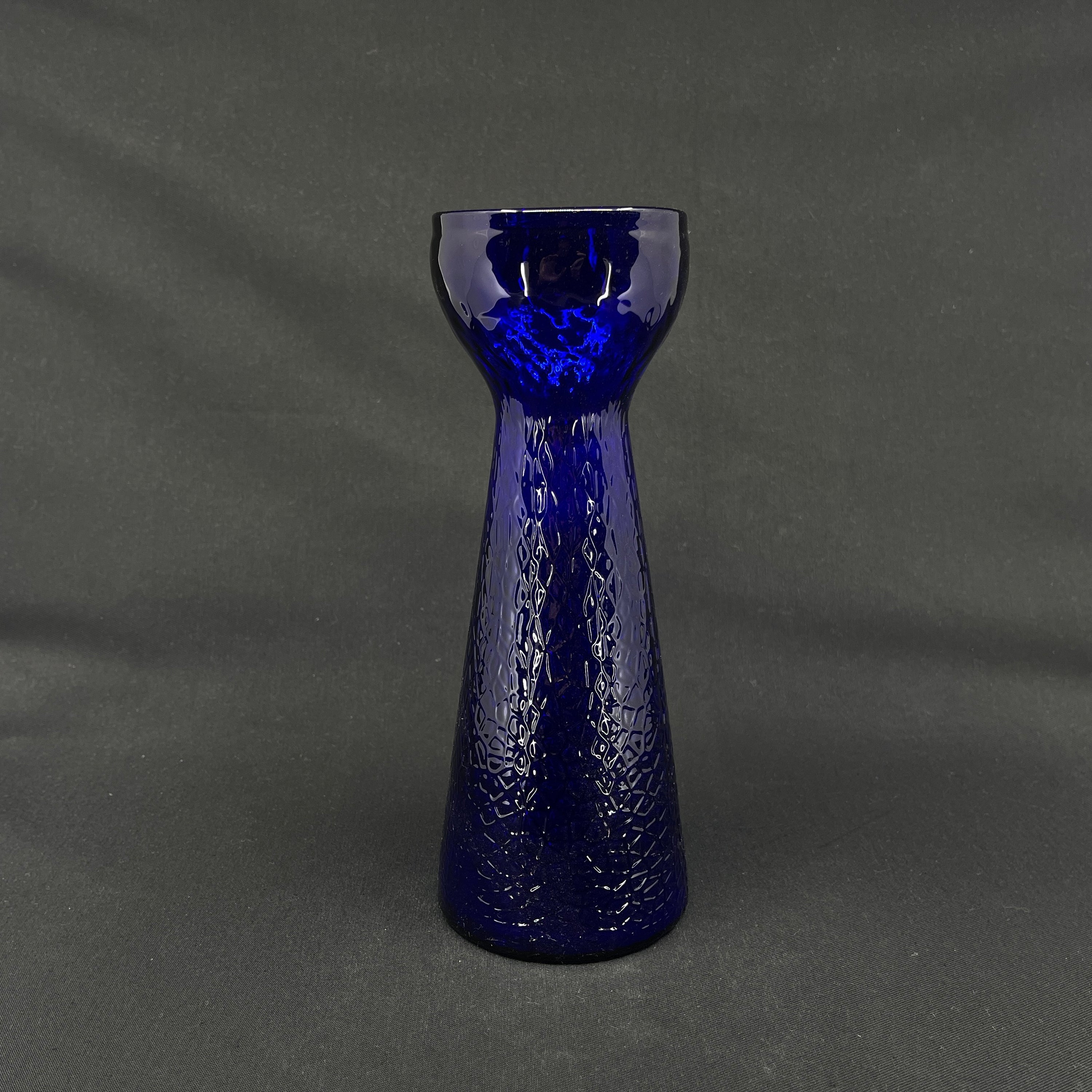 Blåt hyacintglas fra Fyens Glasværk, 1903