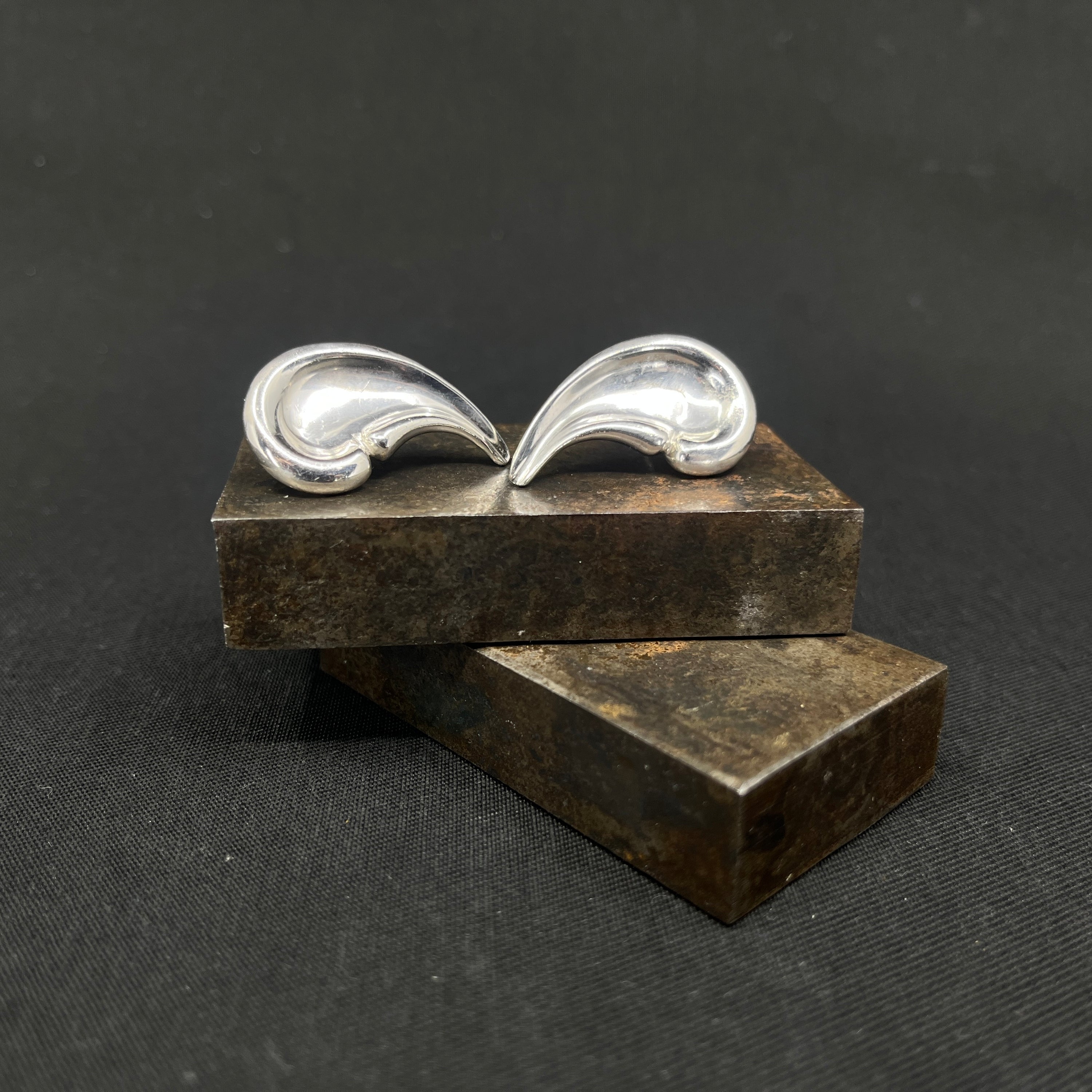 Et par ørestikker i sølv