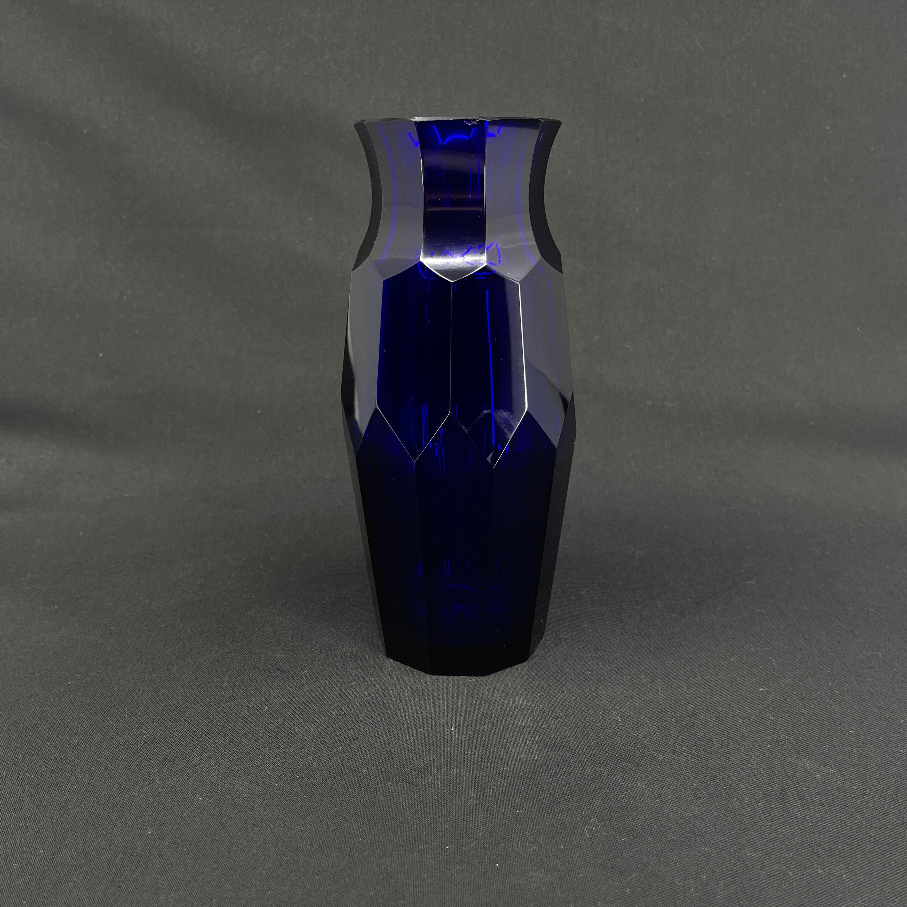 Kobolt blå art deco vase