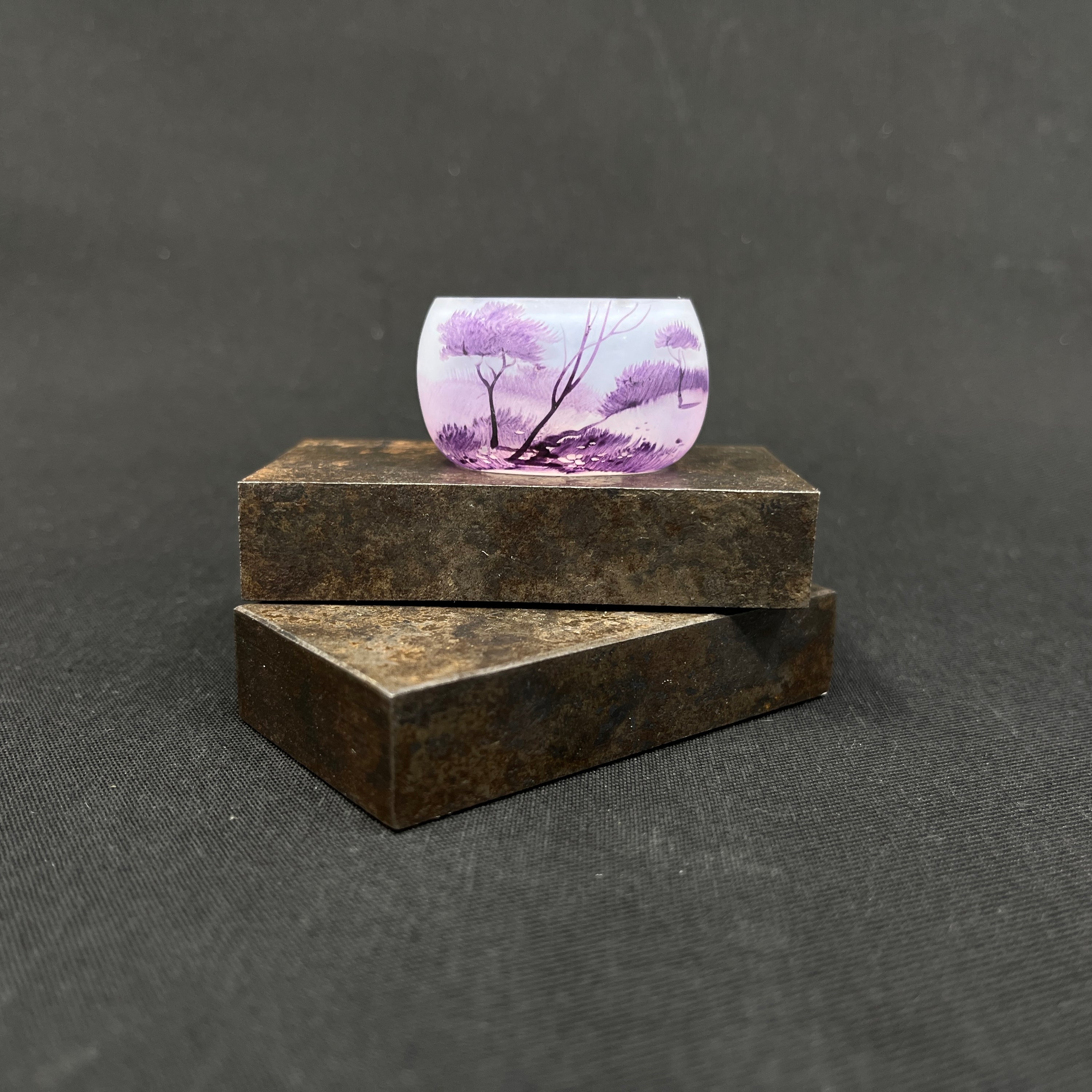 Lille emaljemalet miniature skål