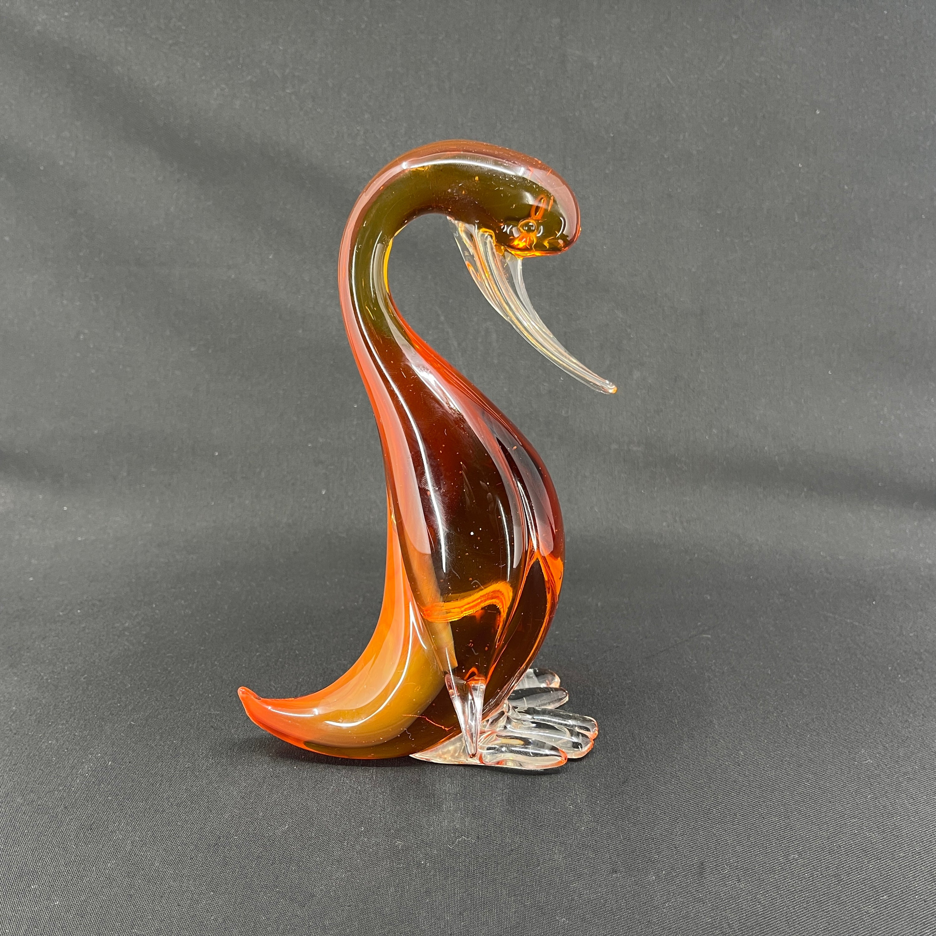Murano duck in glass