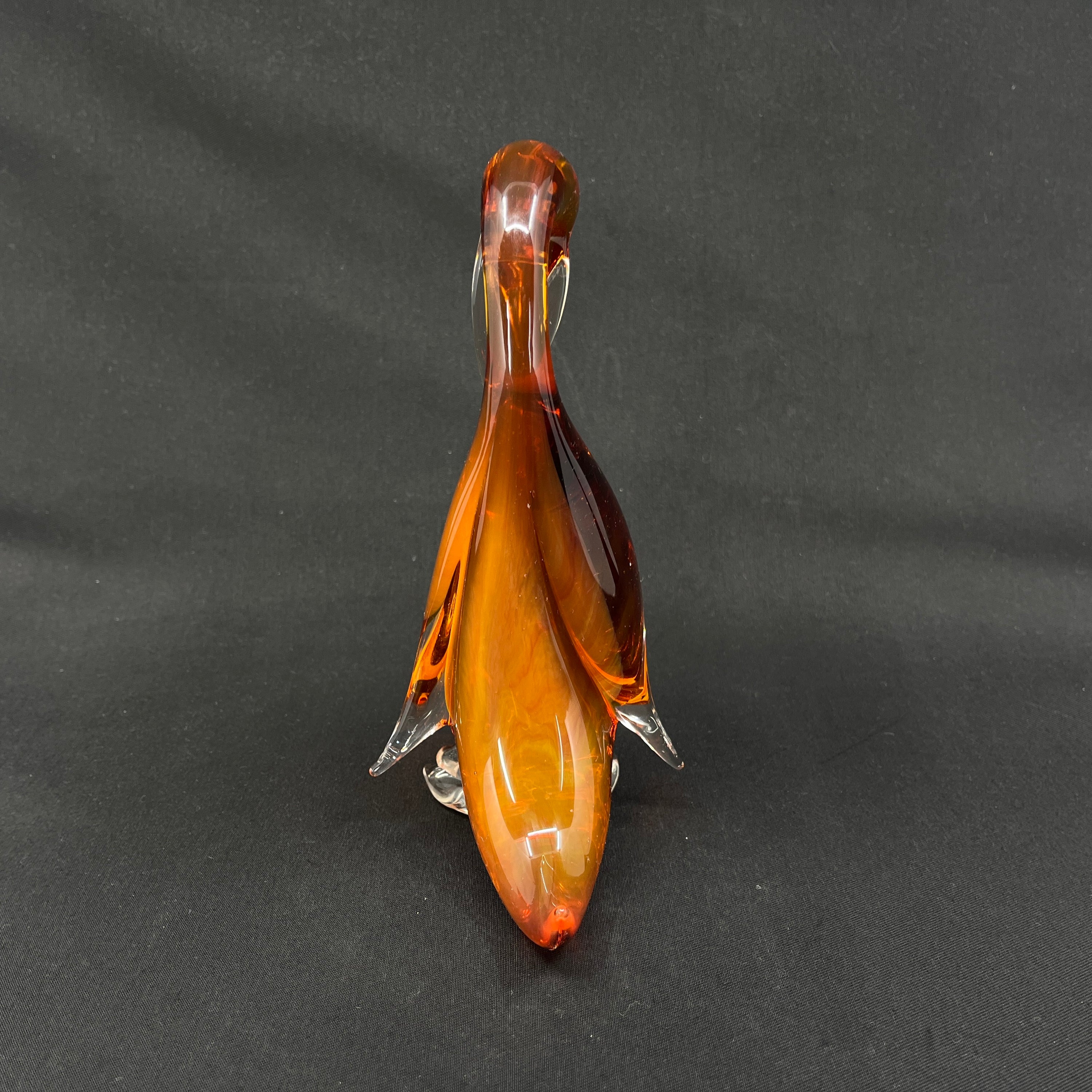 Murano duck in glass