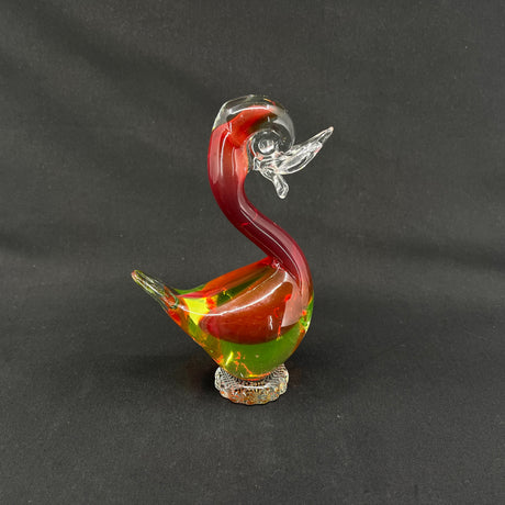 Murano duck in glass