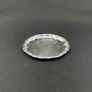 A pair of silver plated bottle trays