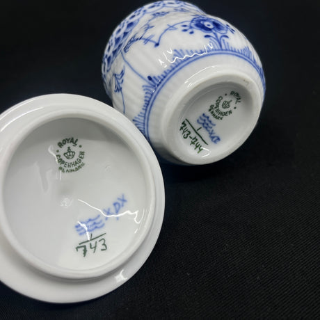 Blue Fluted Half Lace dessert cup, 1/743