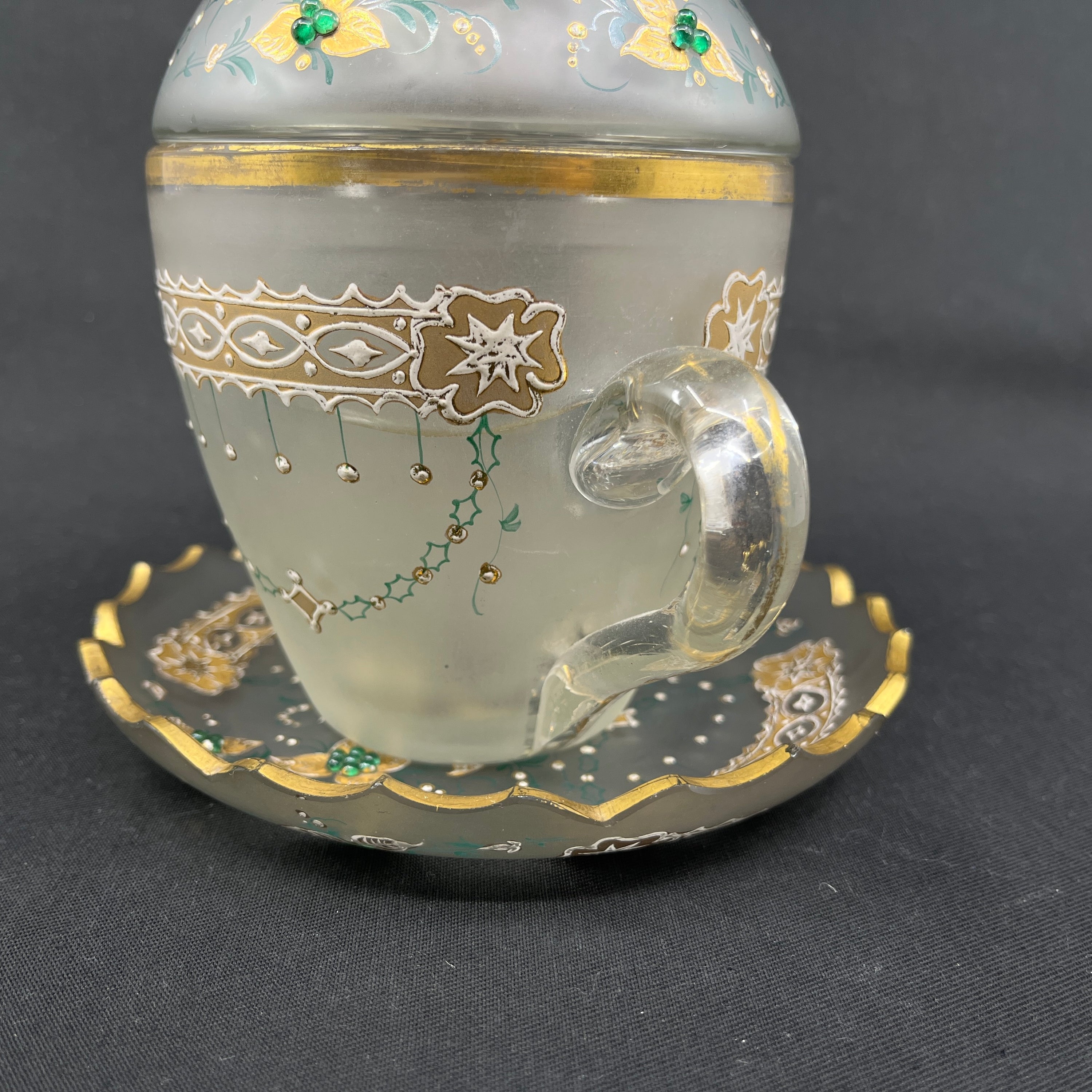 Flot låg-krus fra 1800 tallets i glas