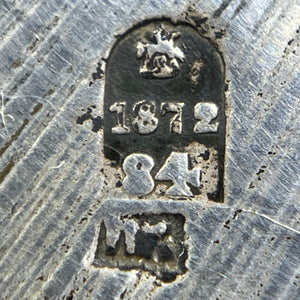Russian icon in silver from 1872
