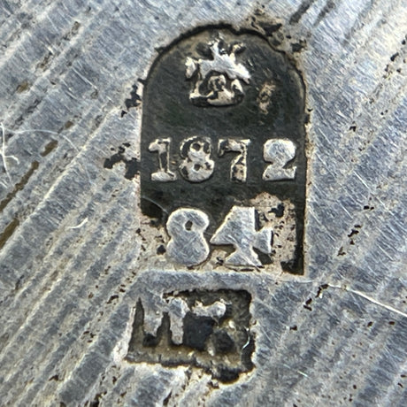 Russian icon in silver from 1872