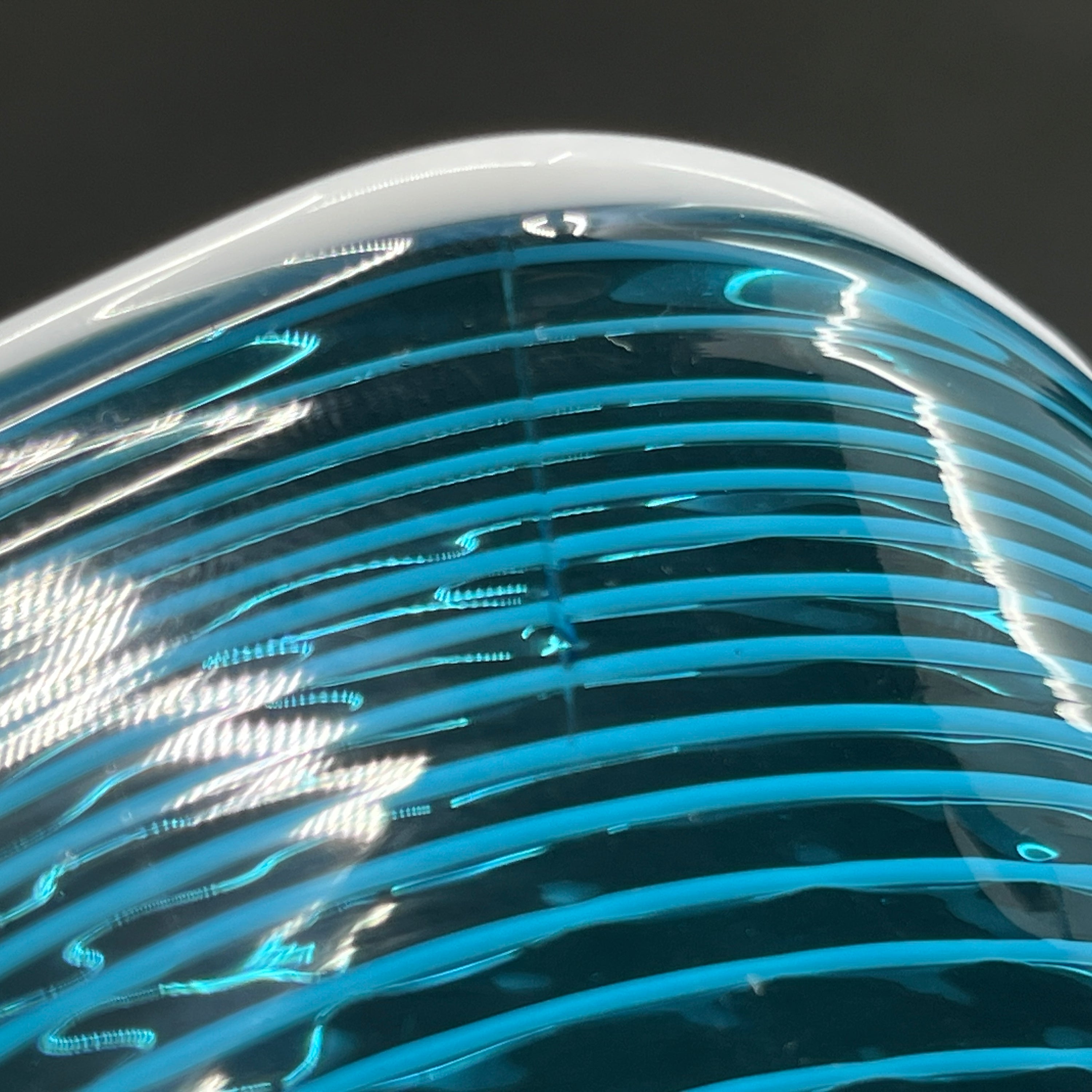 Visitkortskål fra Fyens Glasværk - søblå