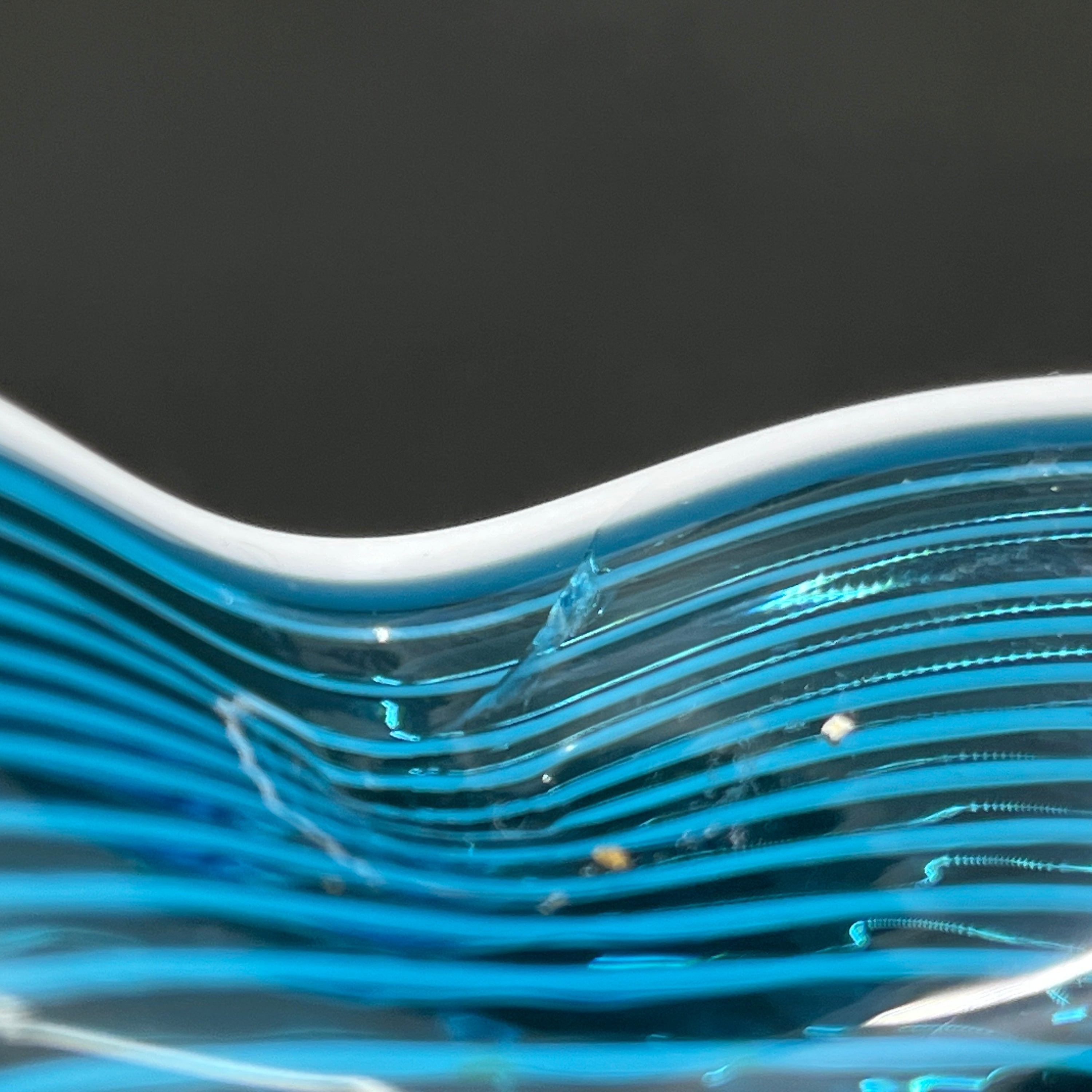 Visitkortskål fra Fyens Glasværk - søblå