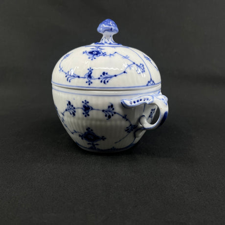 Musselmalet Riflet sukkerskål 1898-1923, 1/245