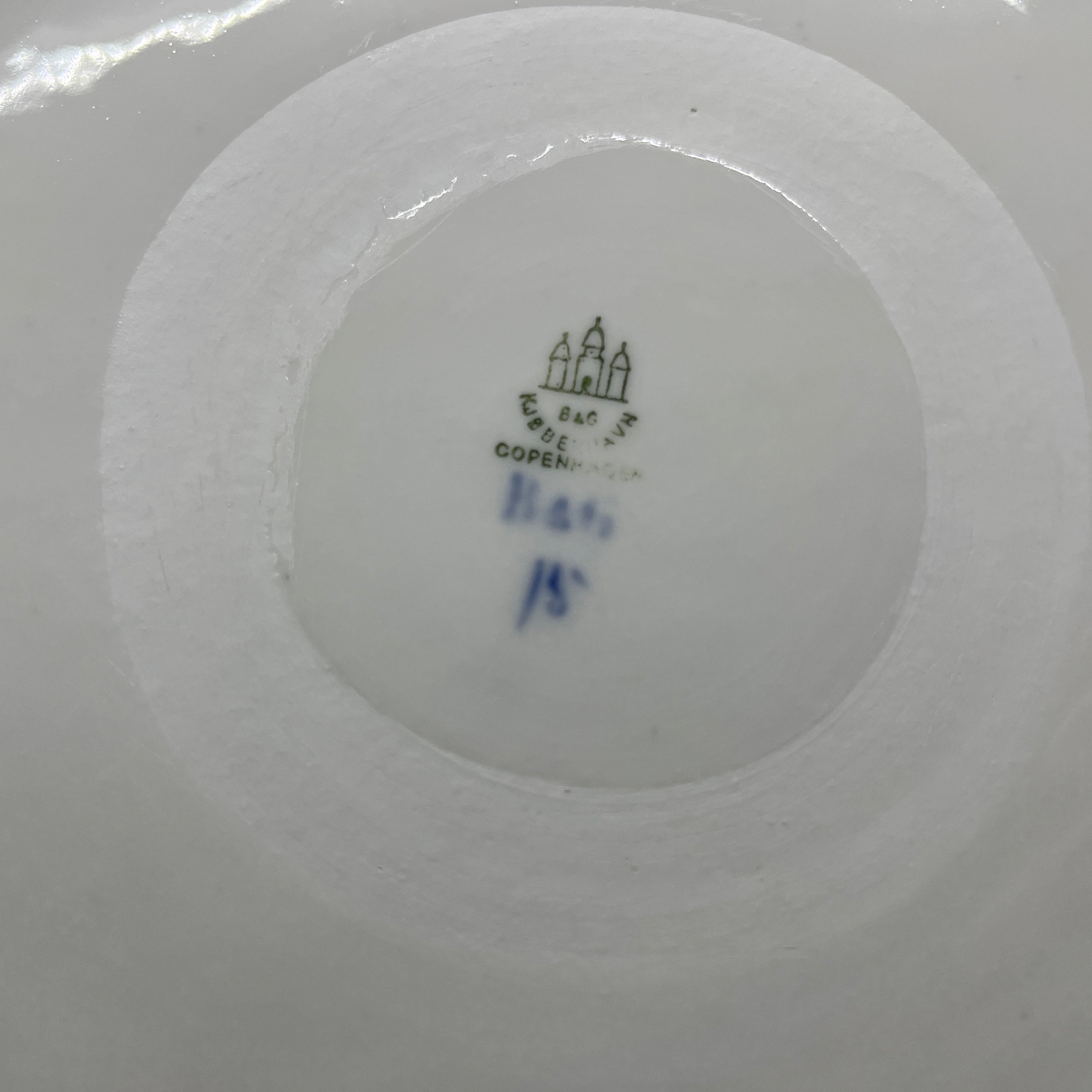 Blåmalet terrin med underfad fra Bing & Grøndahl