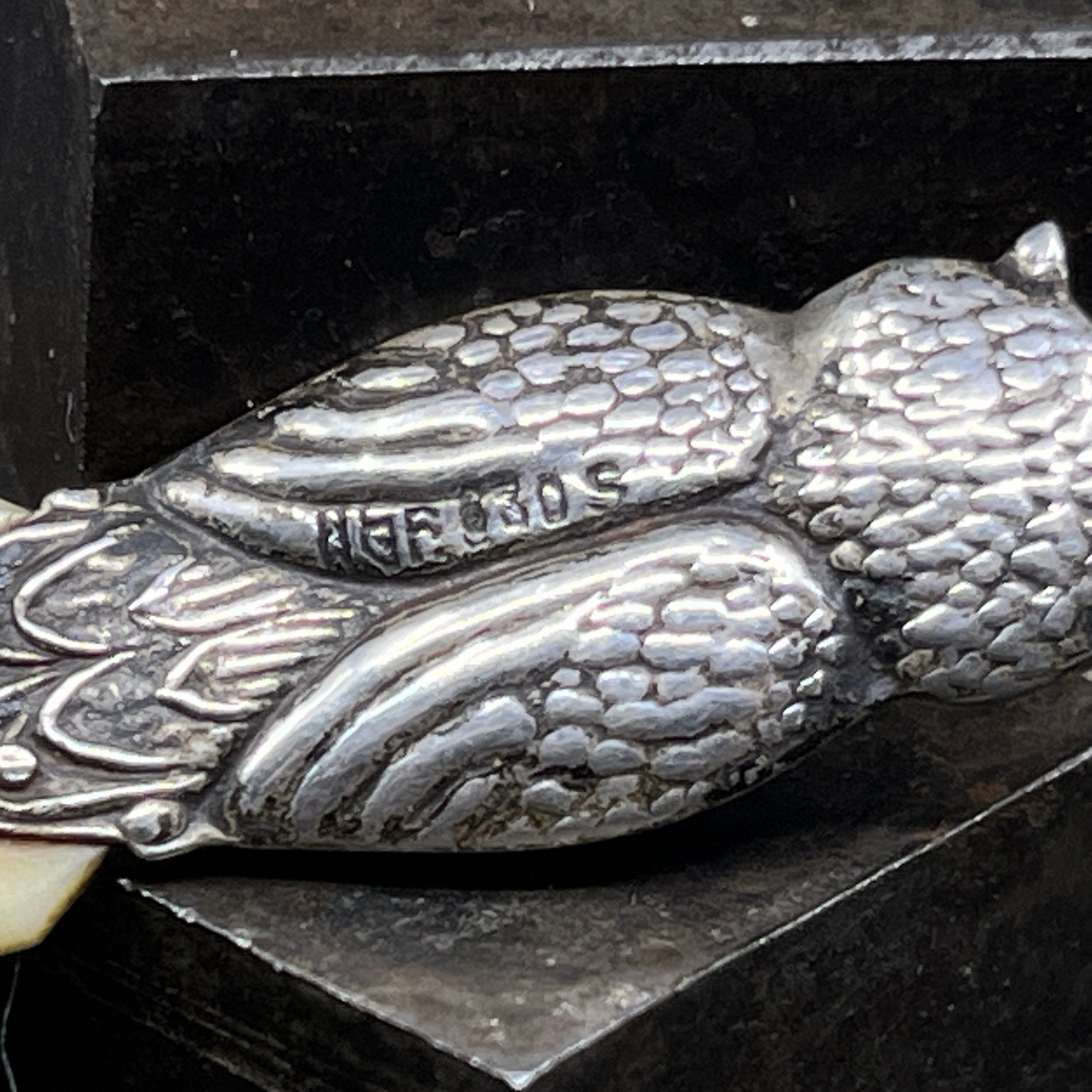 Bogmærke i sølv med ugle