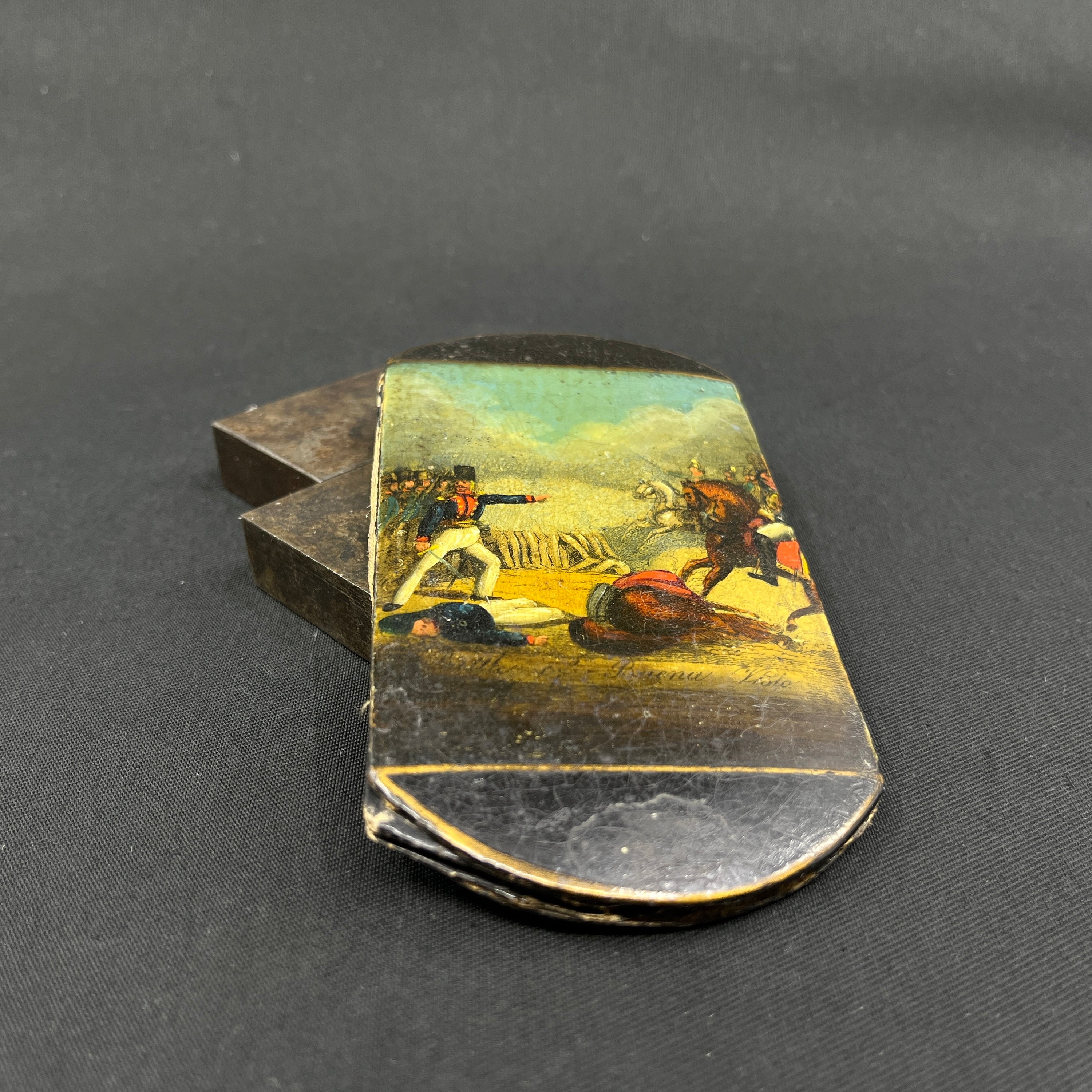 Etui i papmache fra 1800 tallet - Battle of Buena Vista