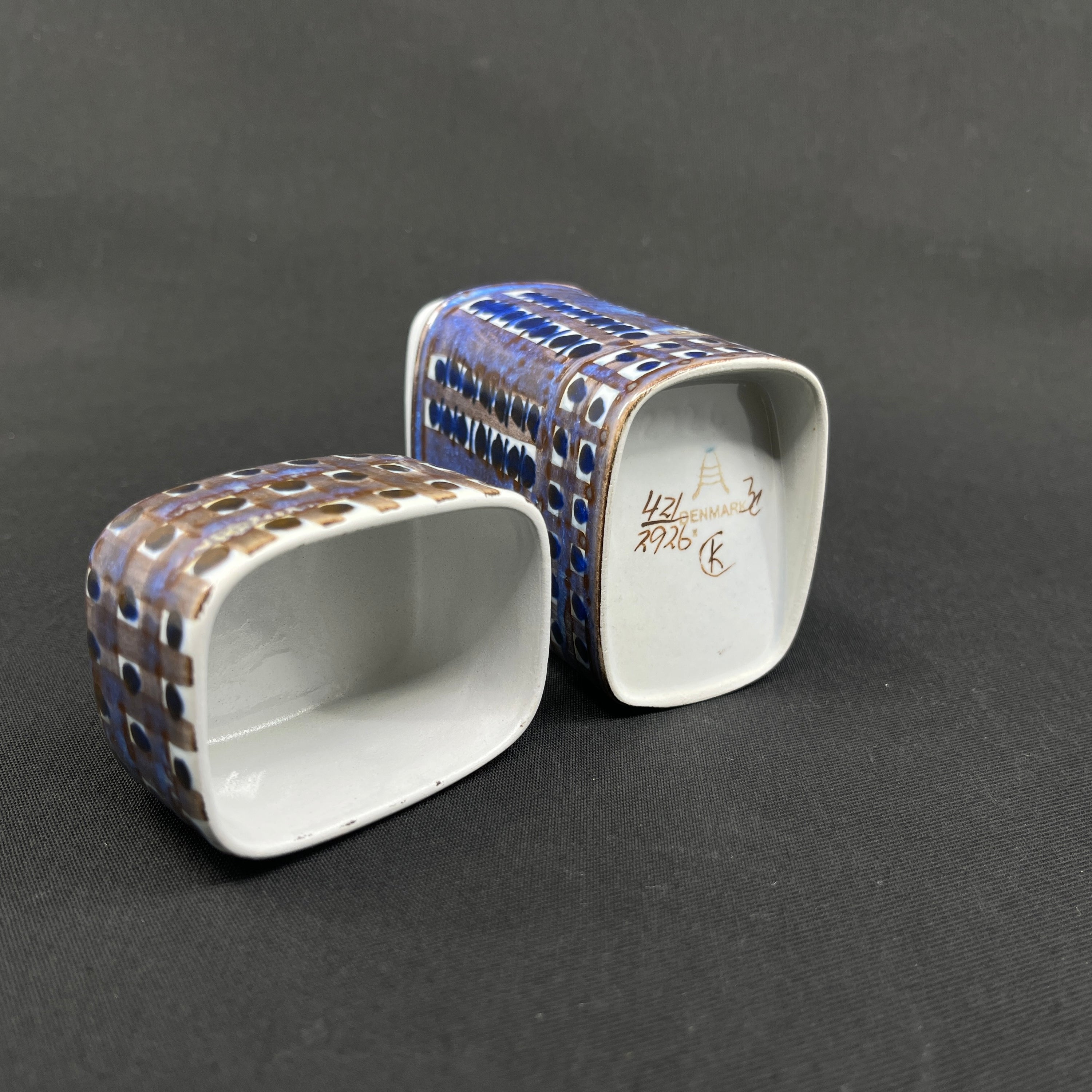 Baca æske med låg fra Aluminia - sjælden