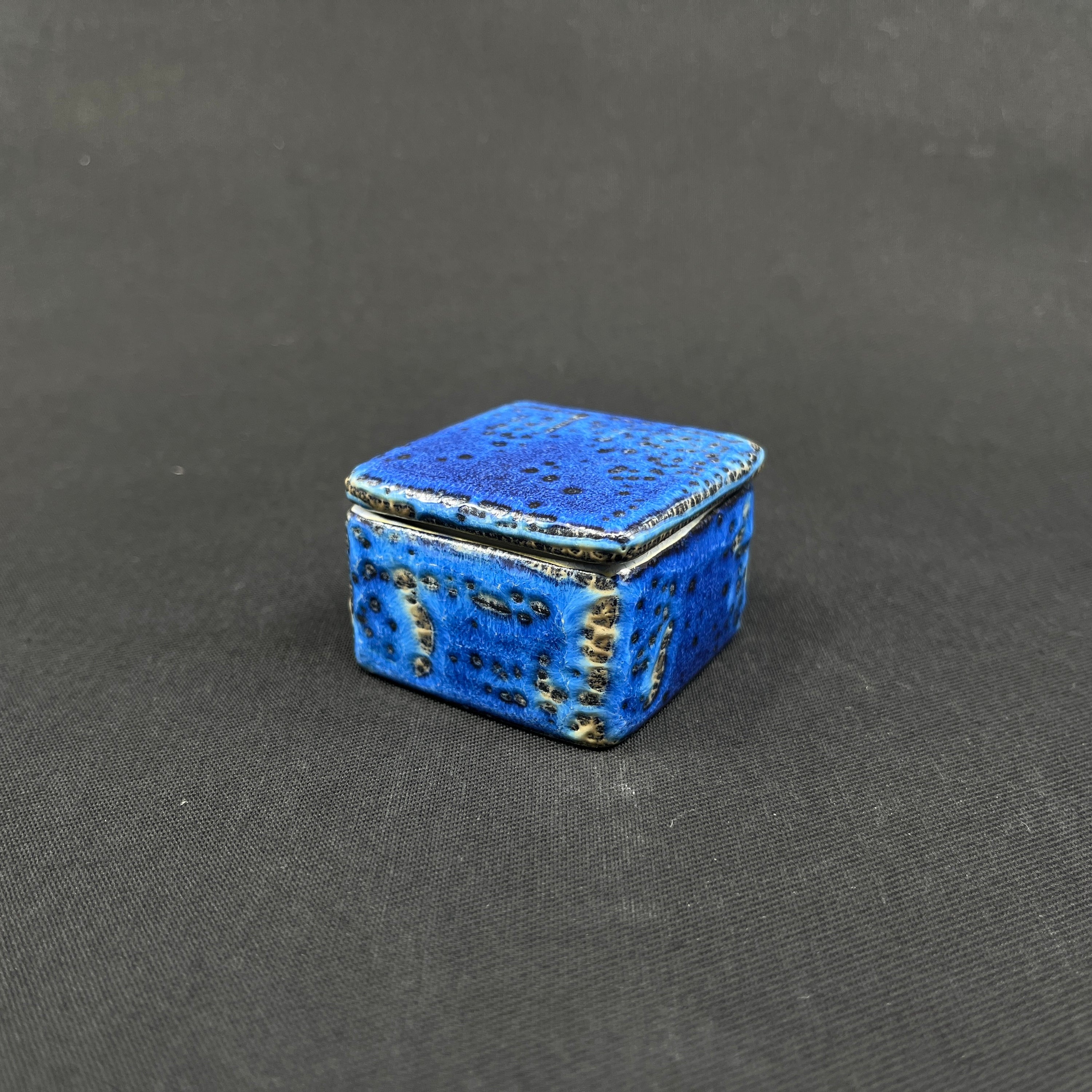 Lille baca lågkrukke - blå