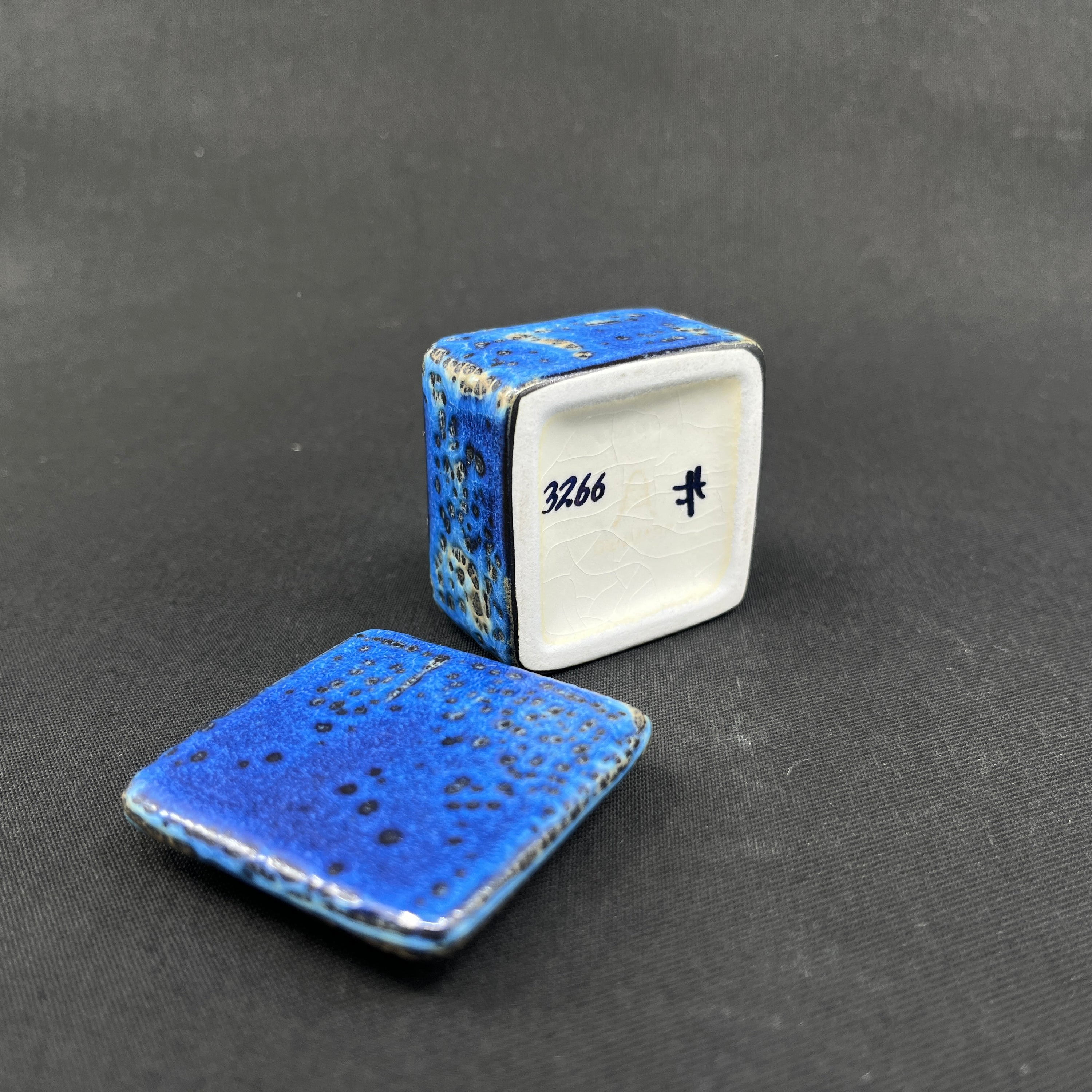 Lille baca lågkrukke - blå