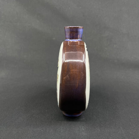 Rund Tenera vase fra Royal Copenhagen med fugl