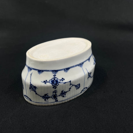 Musselmalet Riflet smørskål fra 1780'erne