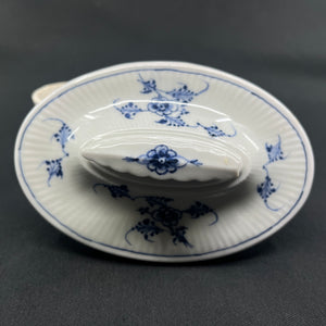 Musselmalet Riflet smørskål fra 1780'erne