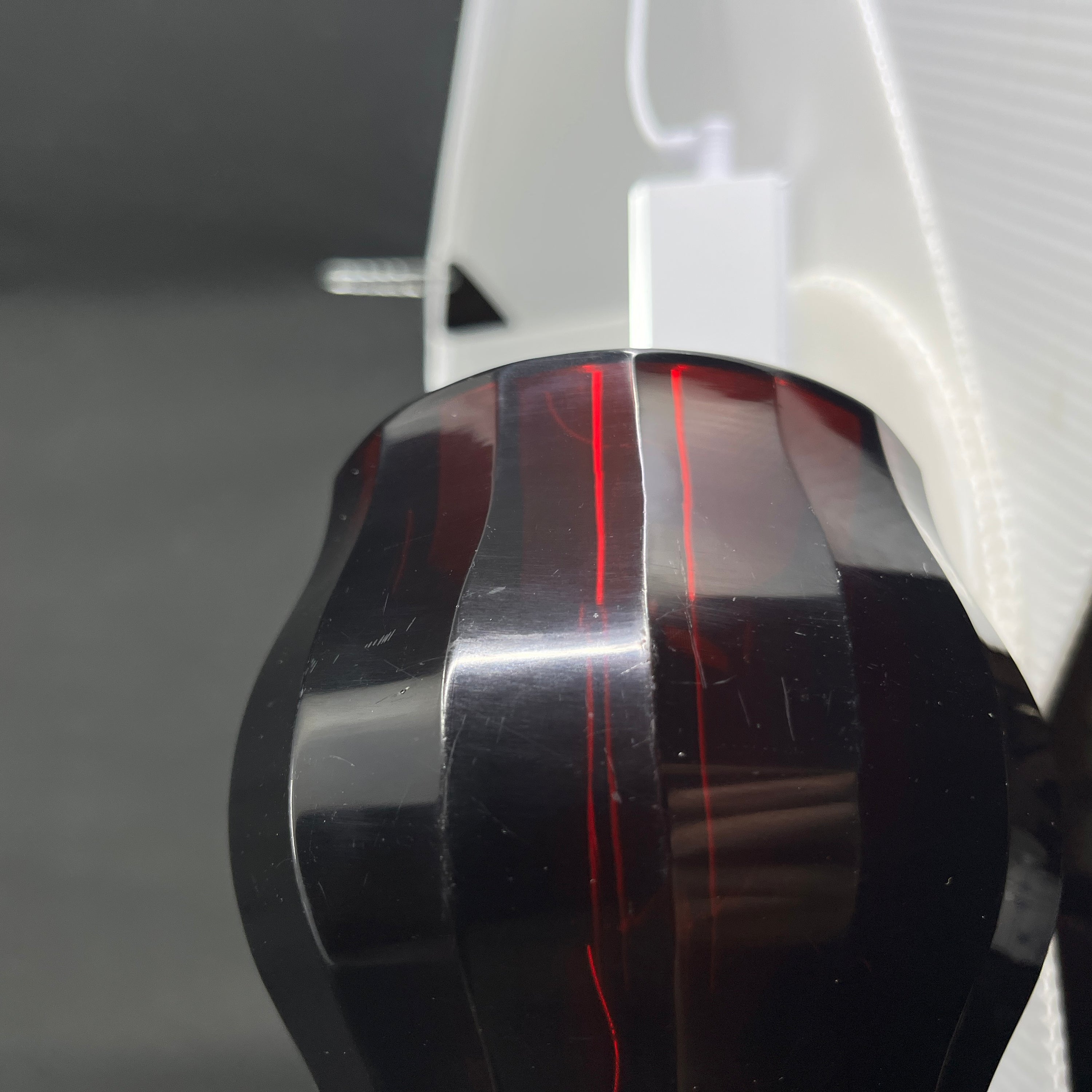 Ruby red art deco vase, 11 cm.