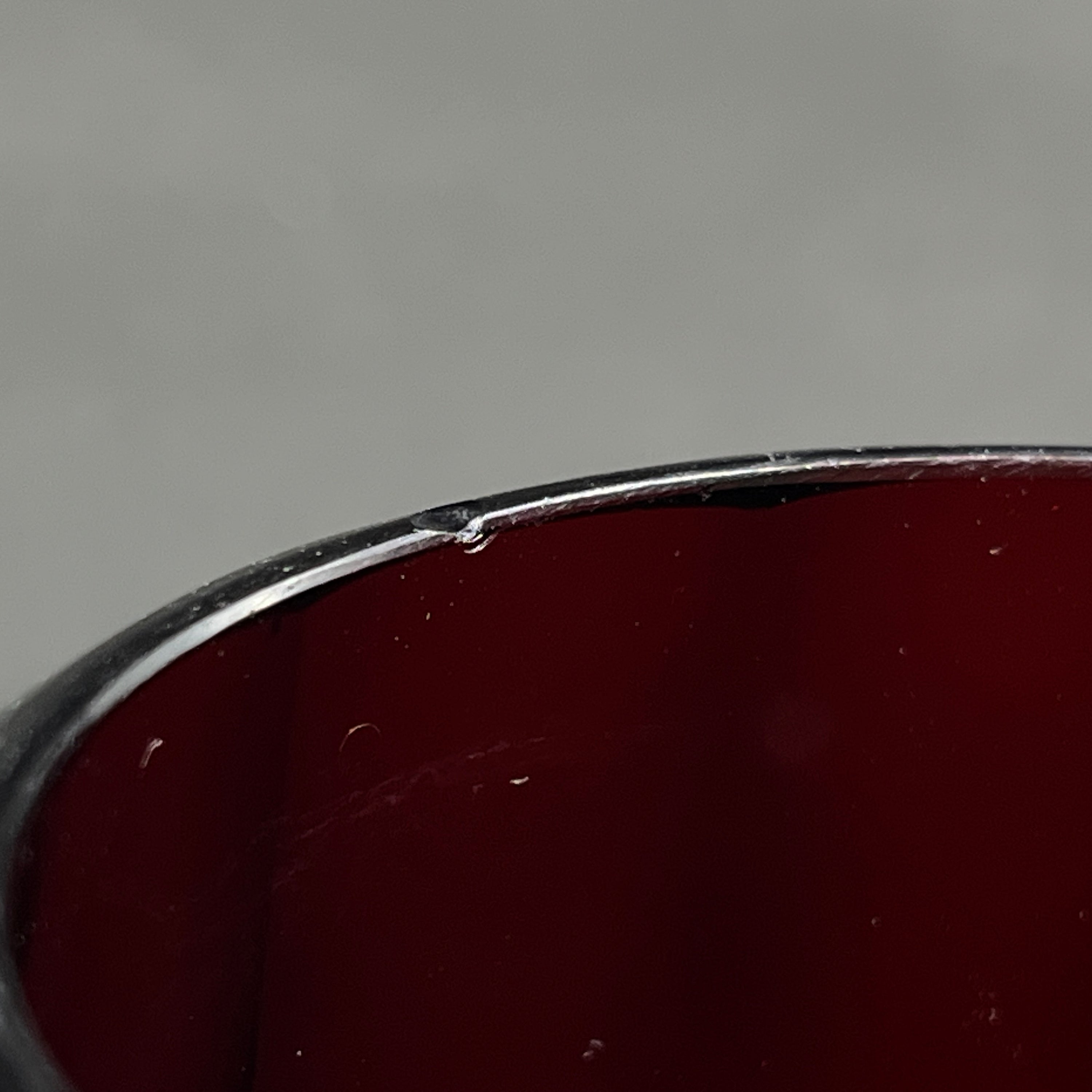 Ruby red art deco vase, 14 cm.