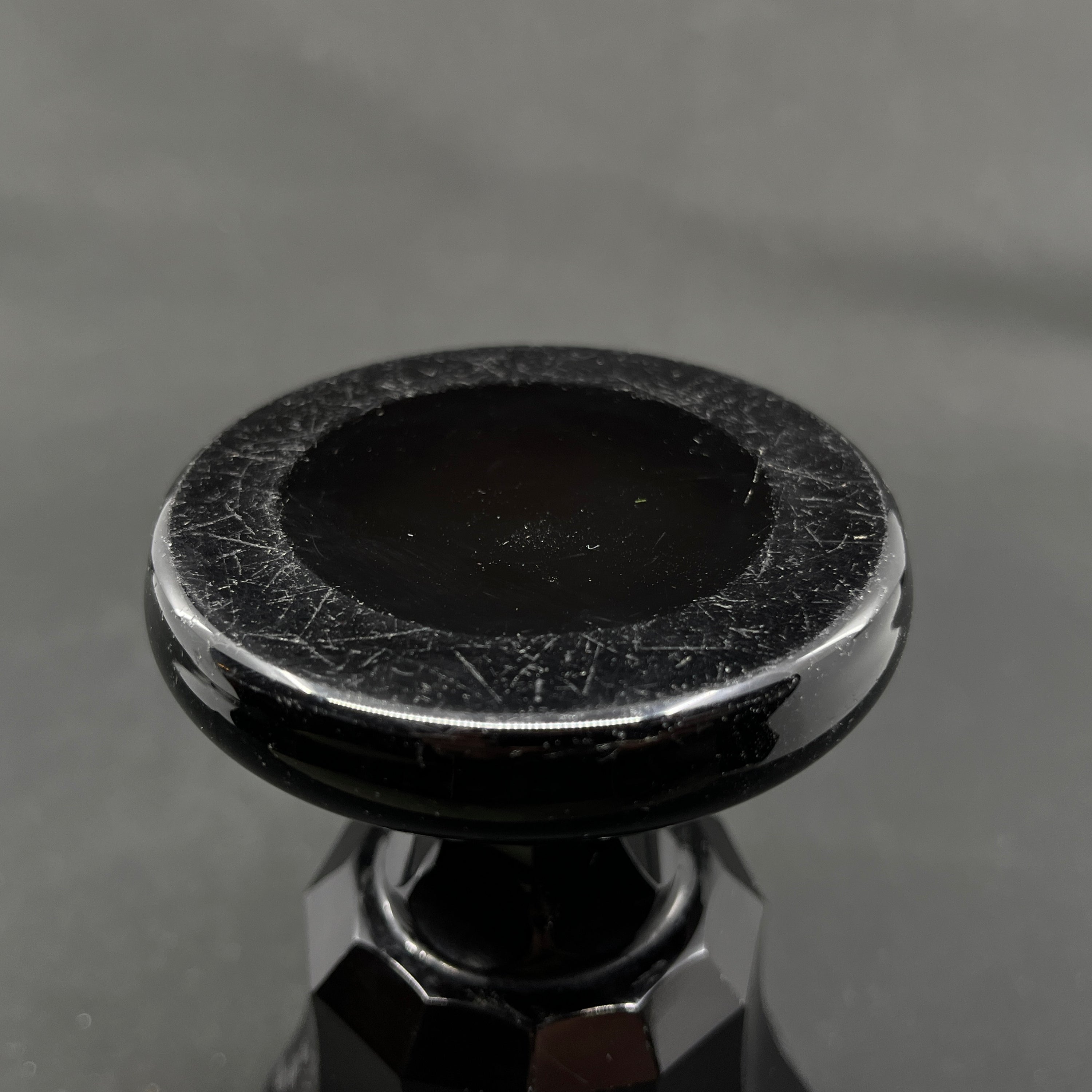 Engraved ruby ​​red art deco vase