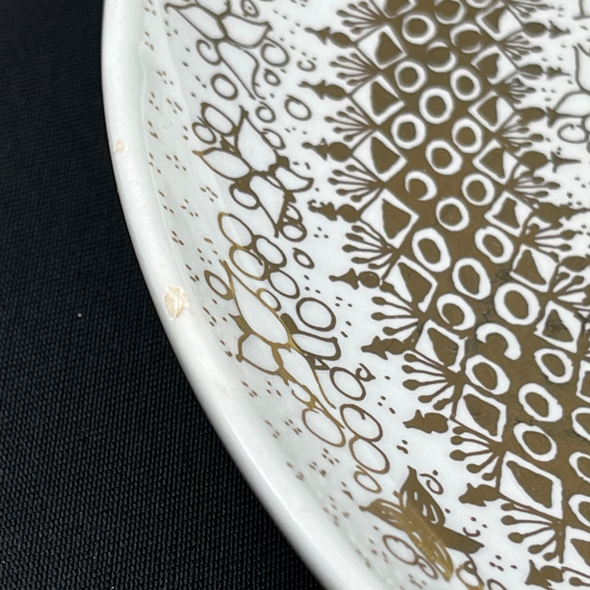 Stor Wiinblad platte - Vinter i guld