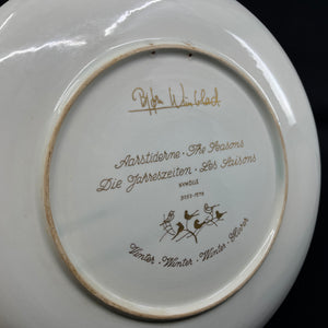 Stor Wiinblad platte - Vinter i guld