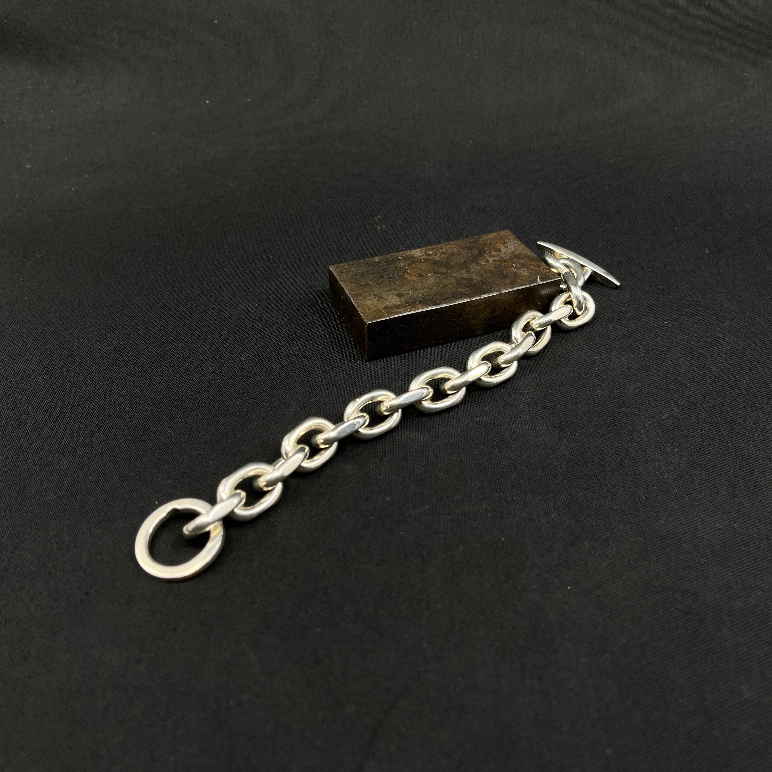 Ankerkæde i sterlingsølv, 22 cm.