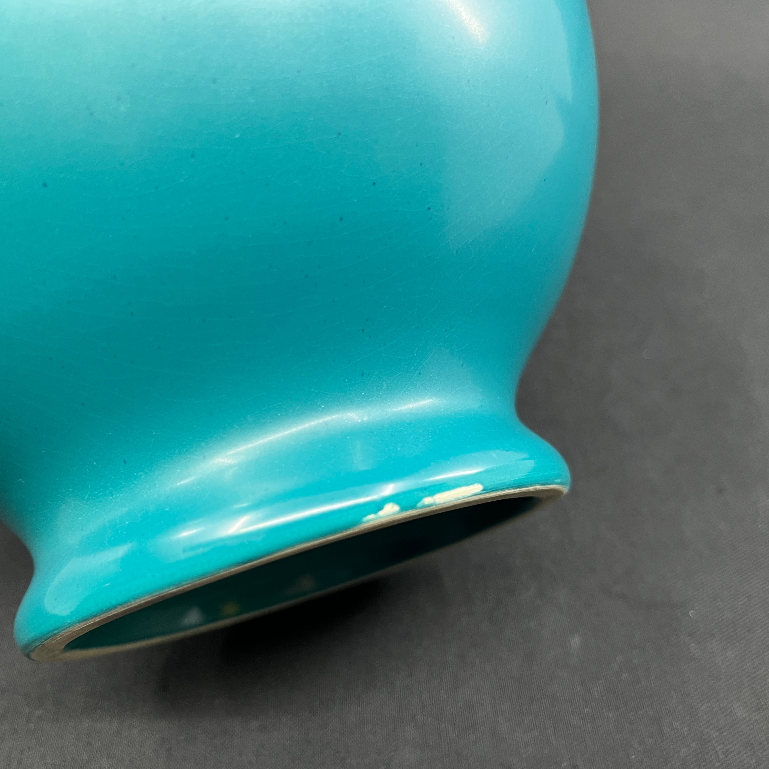 Petroleum blue Bremerholm vase from Aluminia