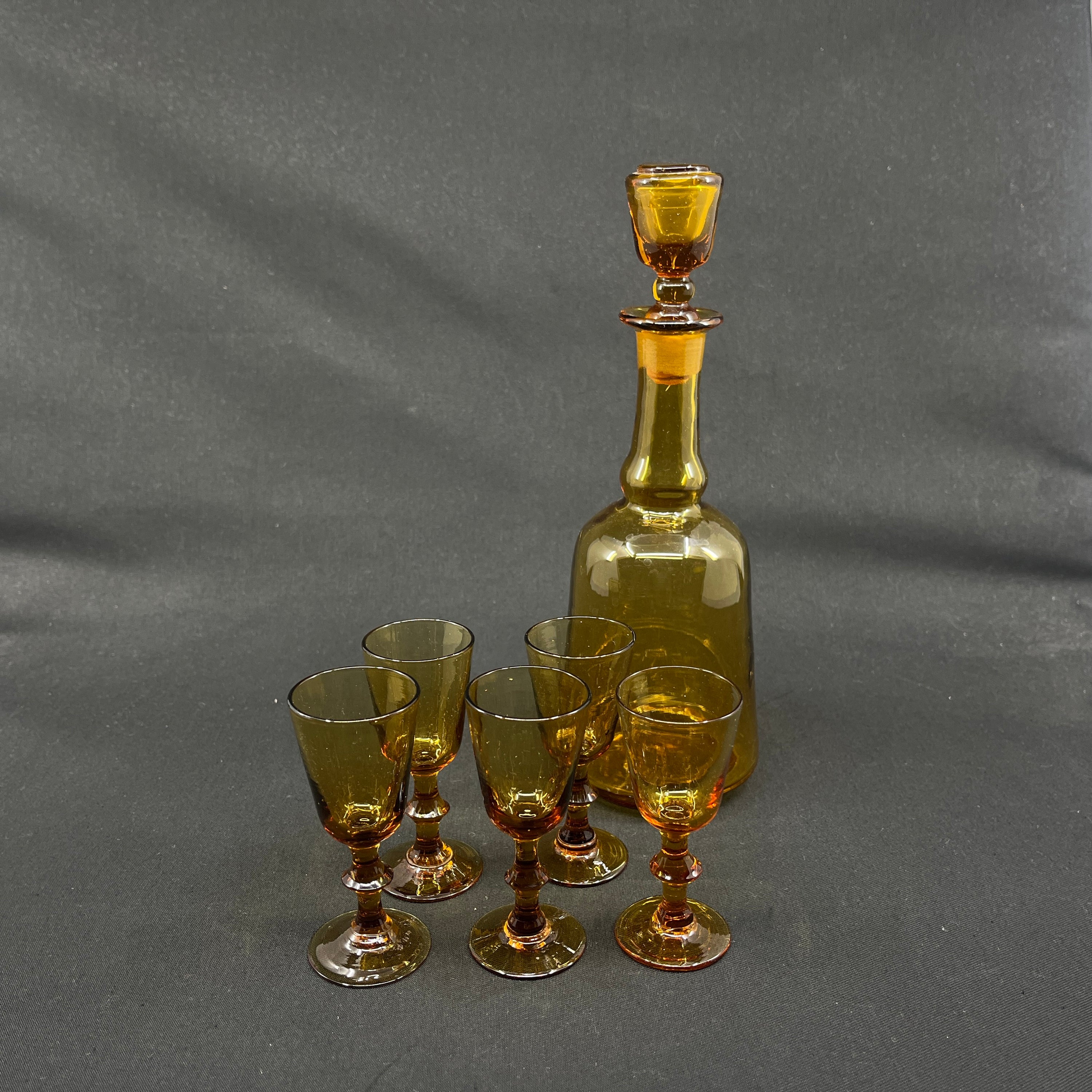 Rare carafe with glass from Kastrup Glassworks