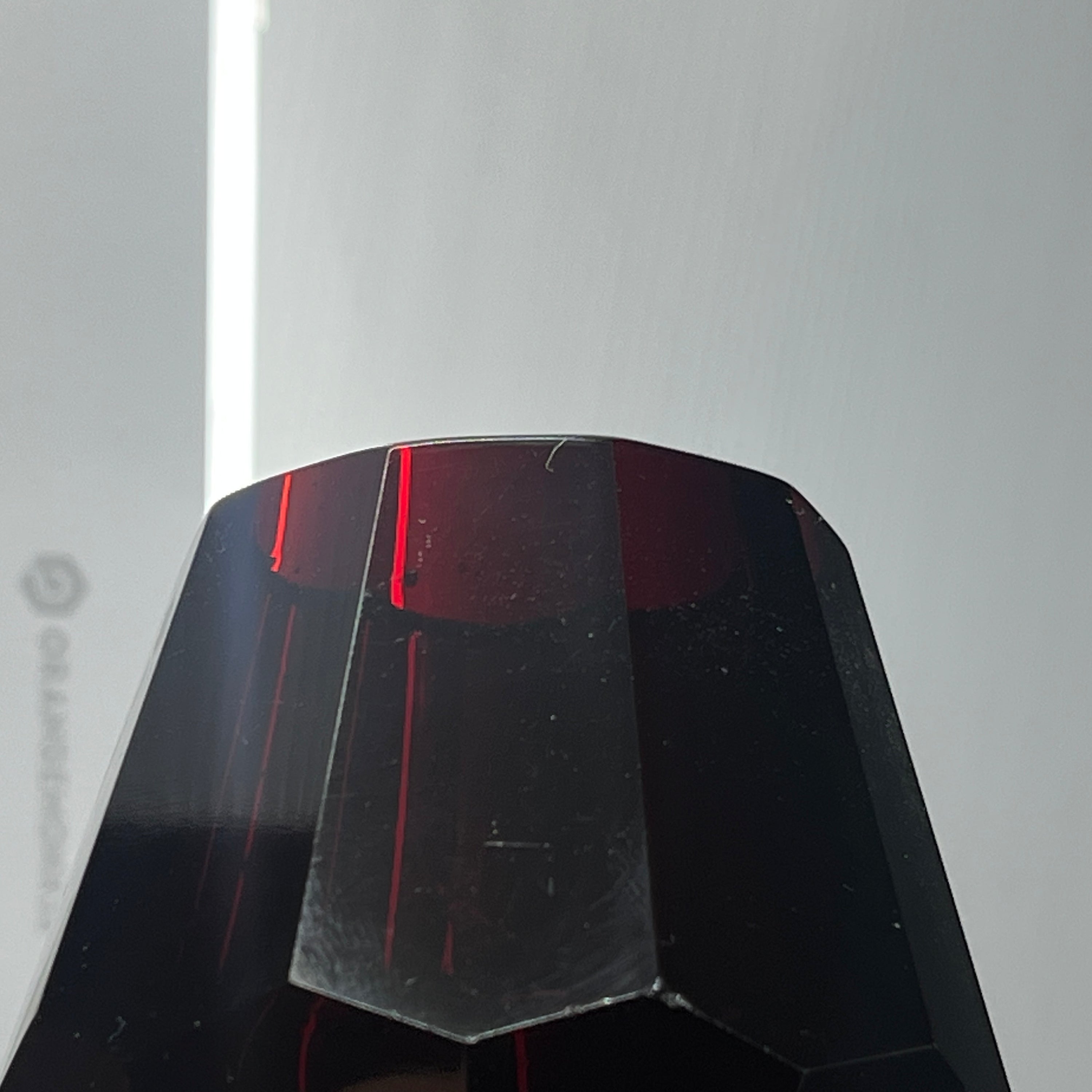 Small conical ruby ​​red art deco vases, 5.5 cm.