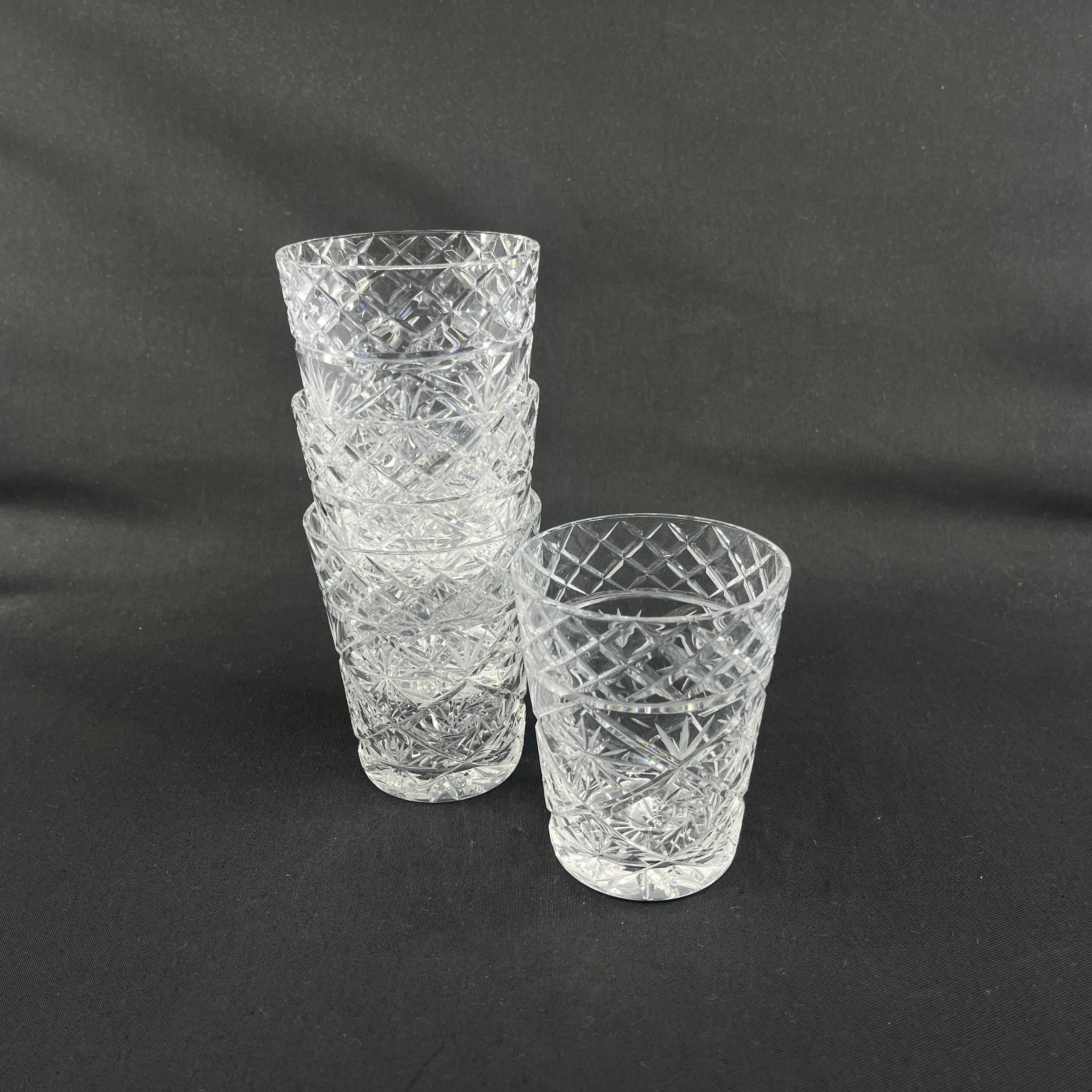 4 whiskyglas fra 1900 tallets begyndelse