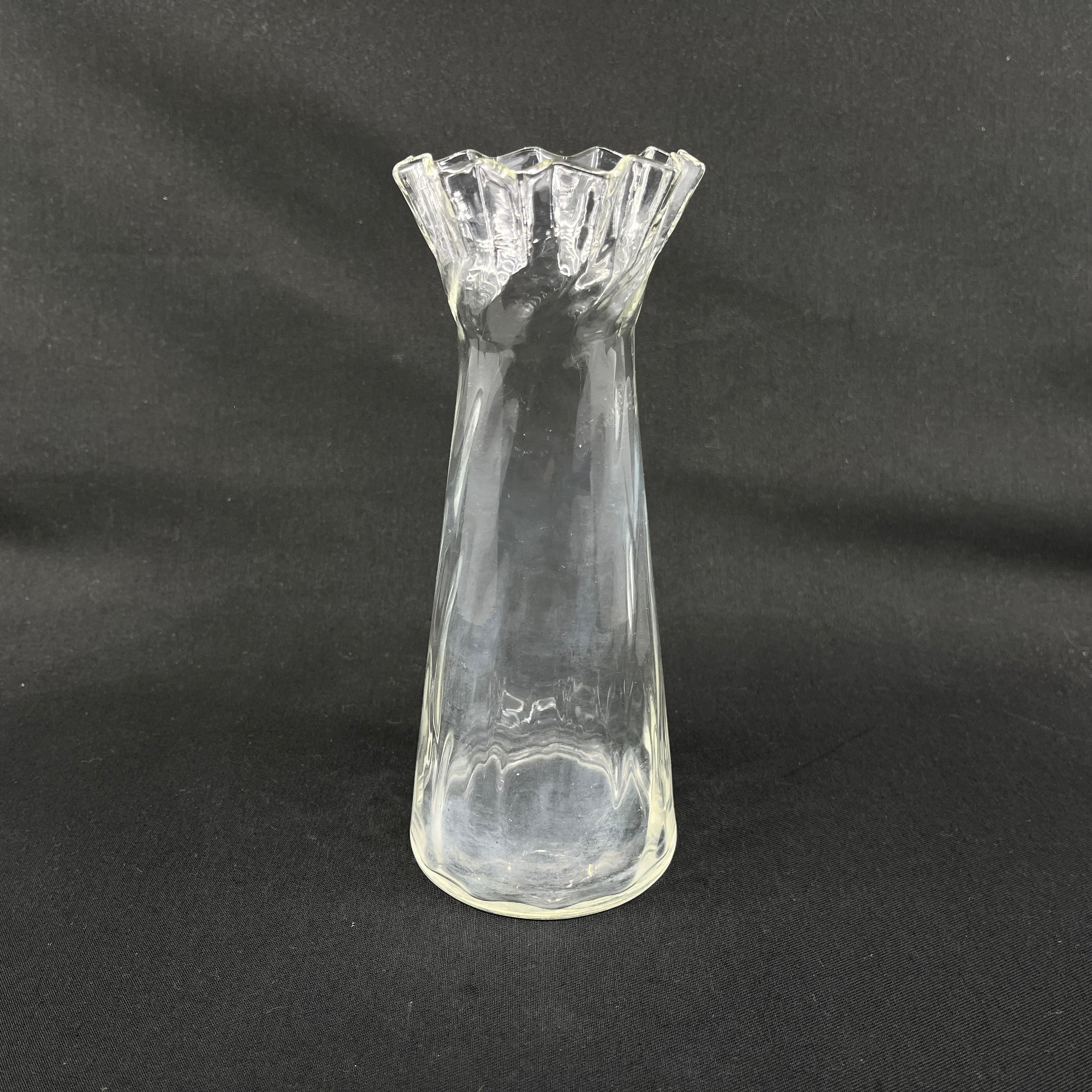 Klart hyacintglas med flæsekant - mat