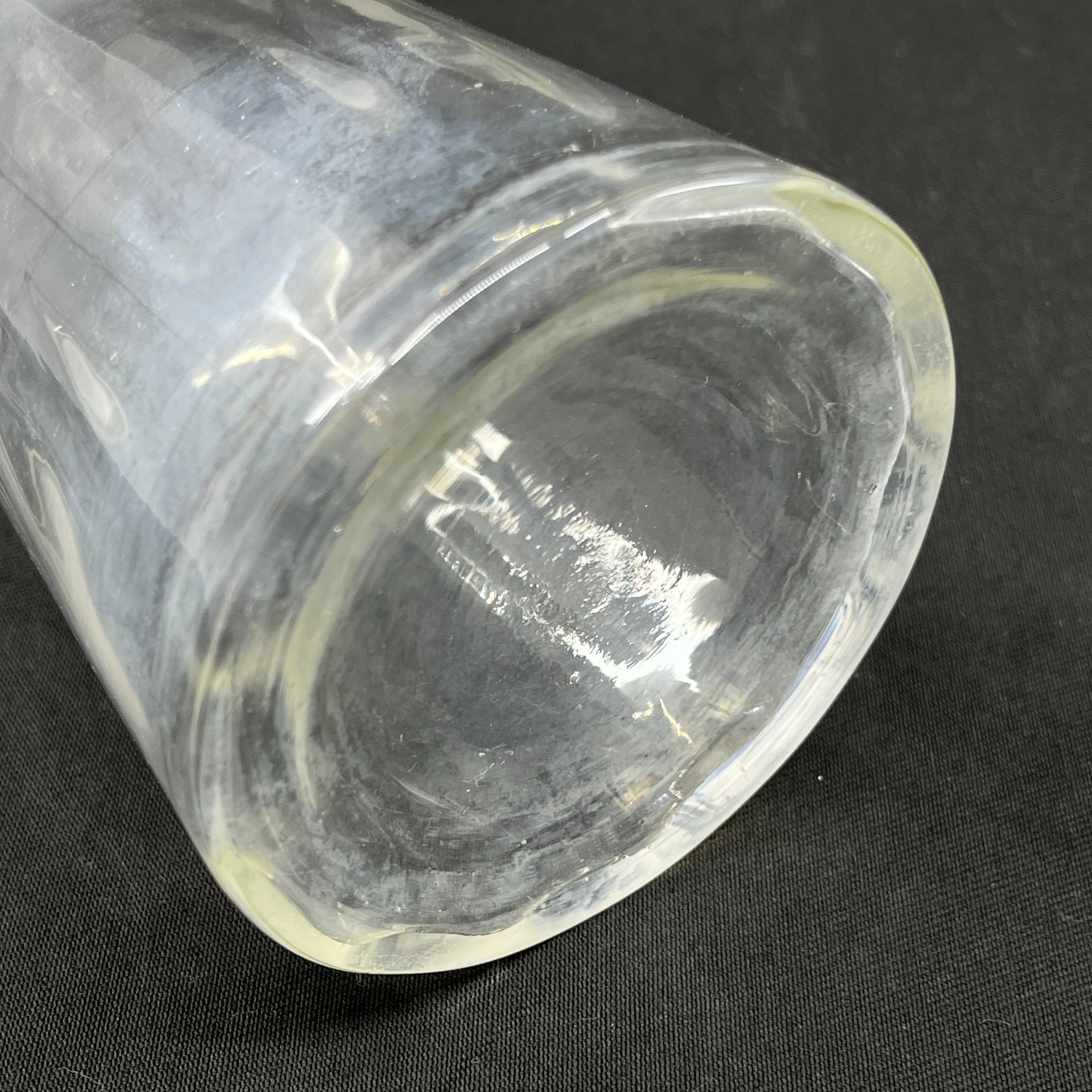 Clear hyacinth glass with ruffled edge