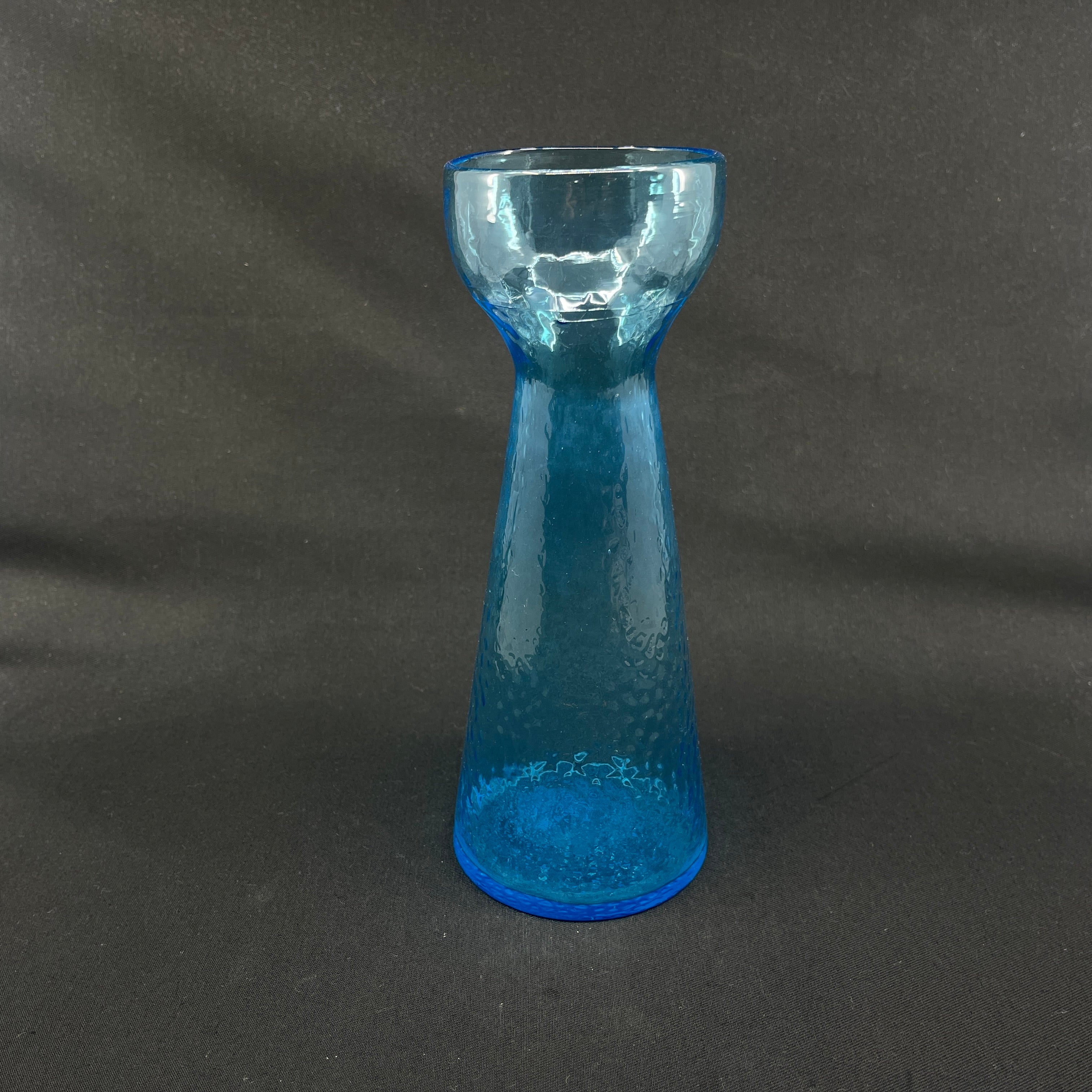 Søblå hyacintglas fra Fyens Glasværk, 1903