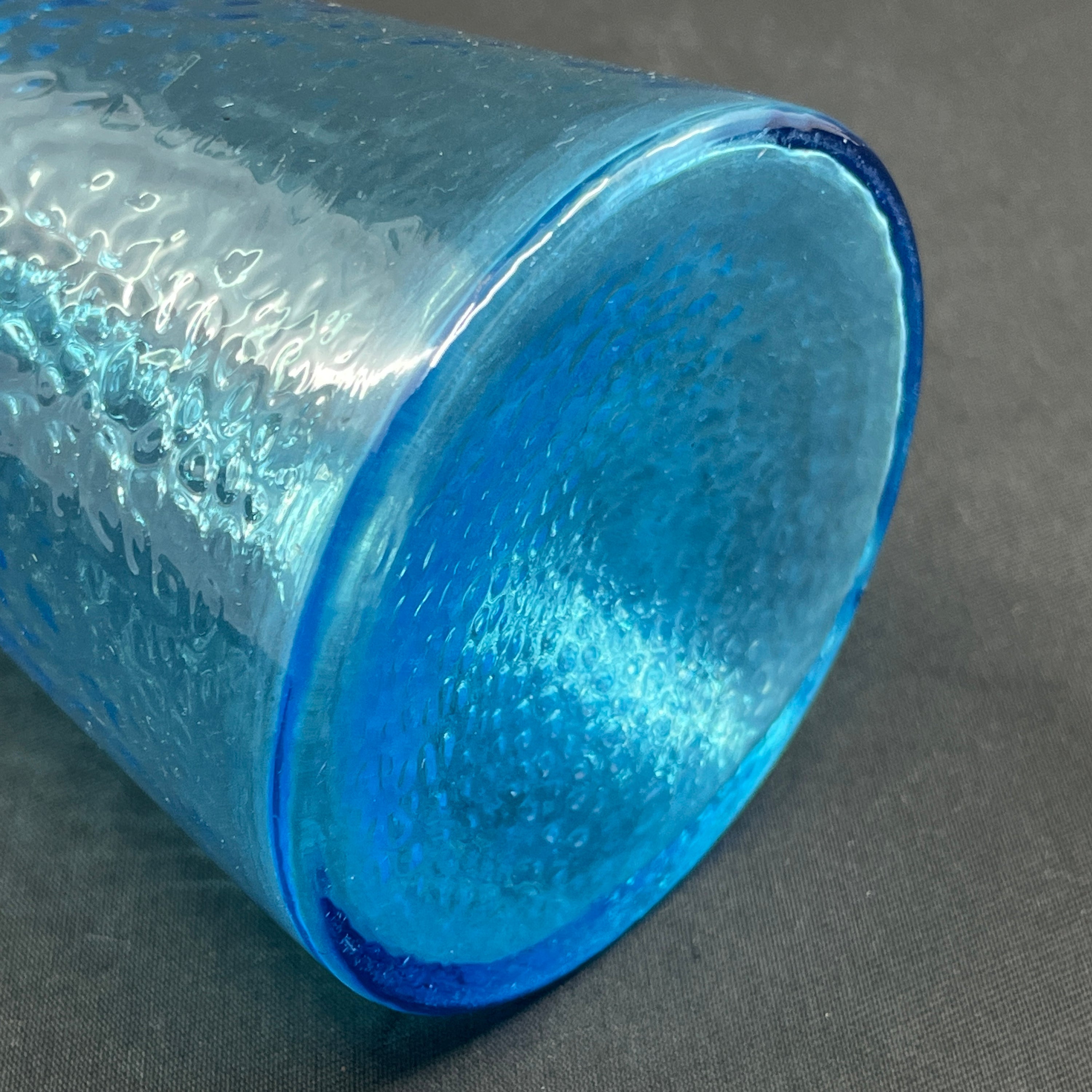 Sea blue hyacinth glass from Fyens Glasværk, model from 1903