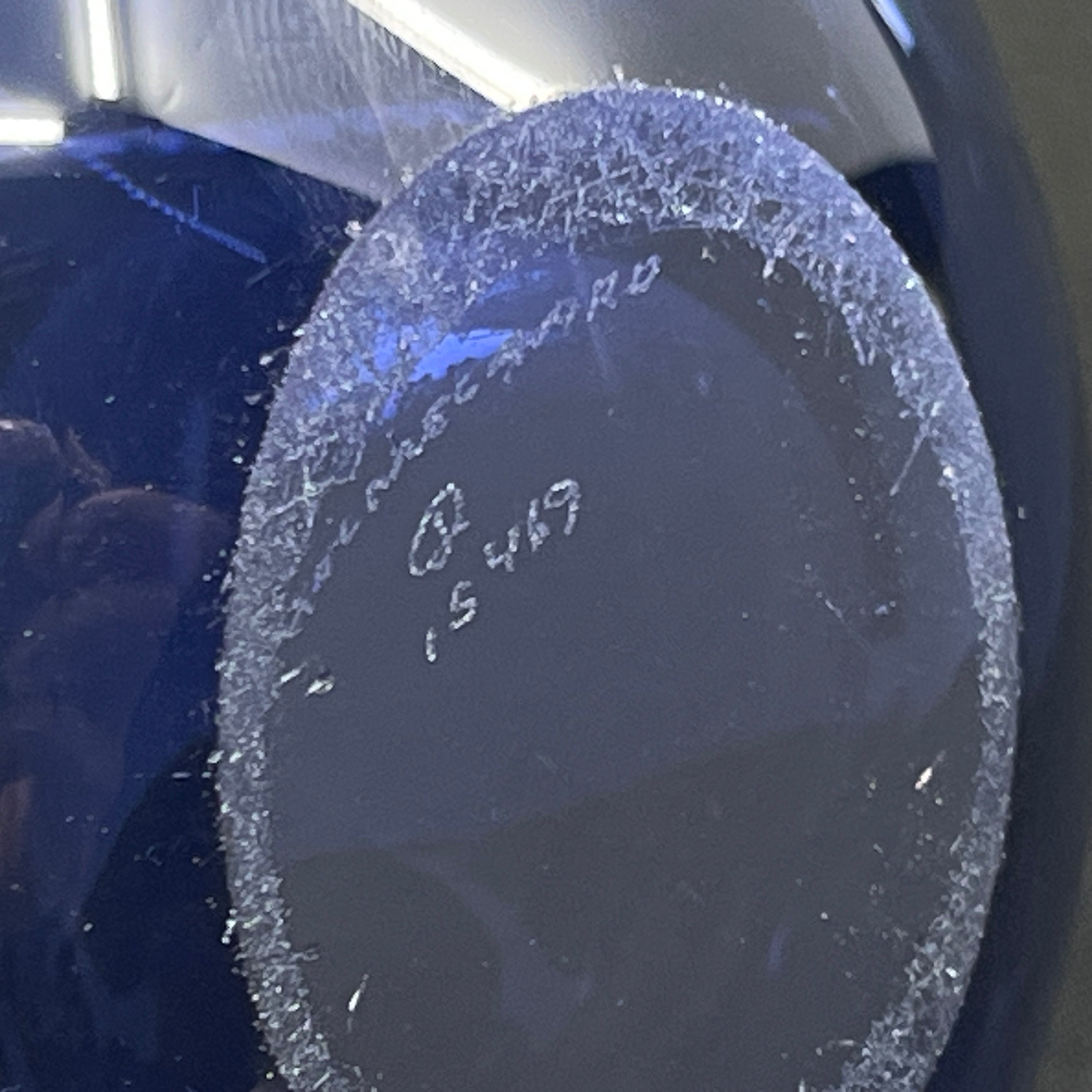 Sapphire blue drop vase by Per Lütken, 13 cm.